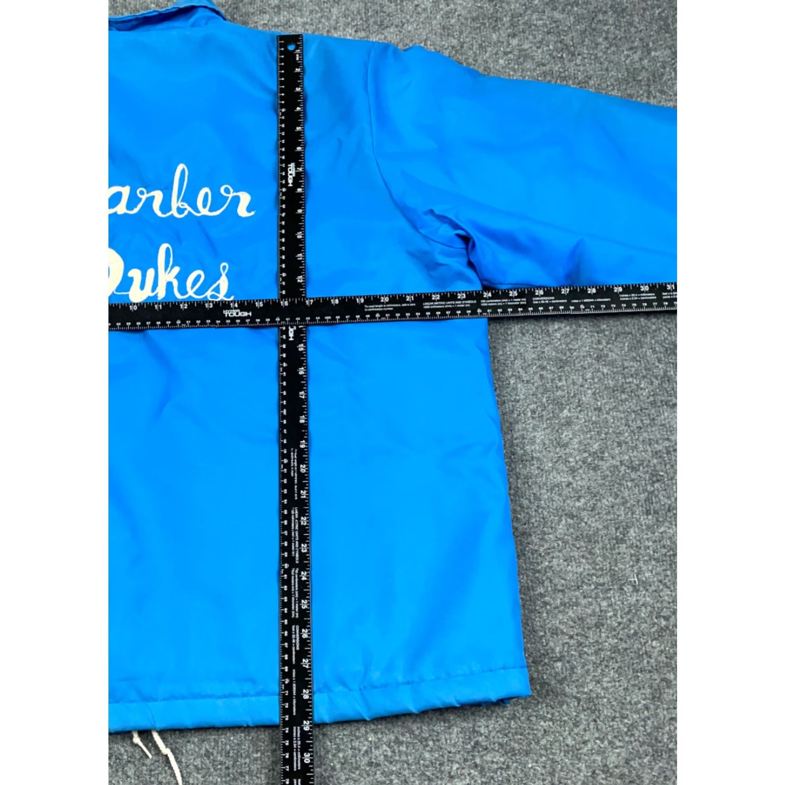 Vintage VINTAGE 80s Michigan Garber Dukes Satin Snap Jacket Adult Large Mama Hogs Embroidered Blue Nylon Shell Lined Polyester F&C Sportswear USA Size US L / EU 52-54 / 3 - 3 Thumbnail