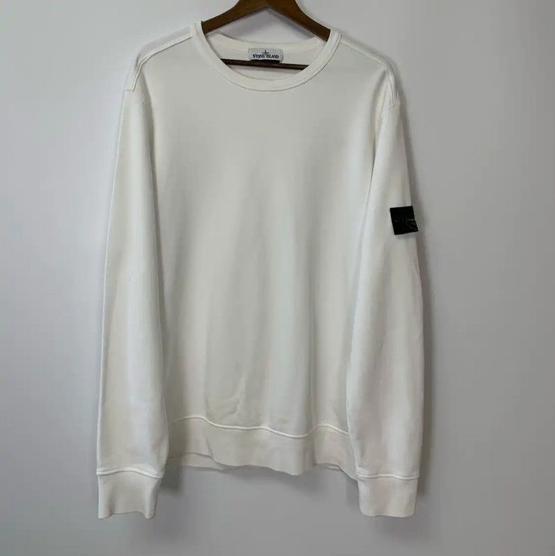 Stone Island Stone Island White Cotton Sweatshirt for Men 0089 Size US XXL / EU 58 / 5 - 1 Thumbnail