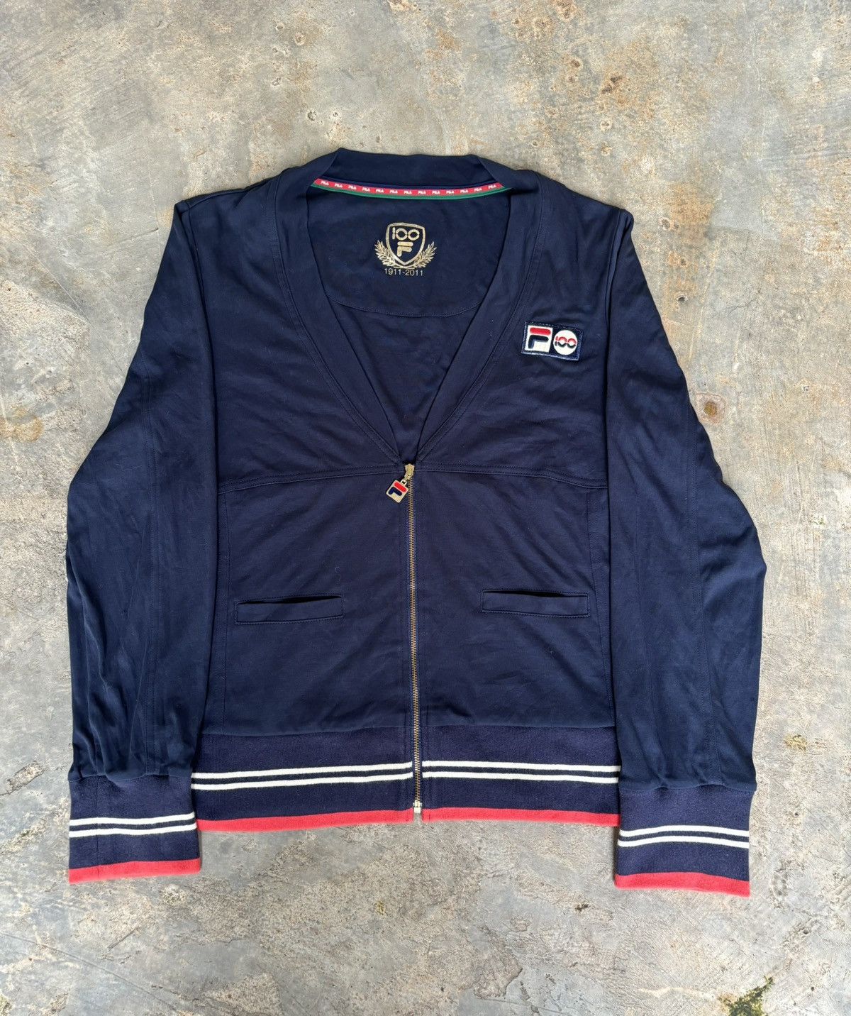 Fila Vintage Fila100 Sweatshirt Zipper Size US M / EU 48-50 / 2 - 1 Thumbnail
