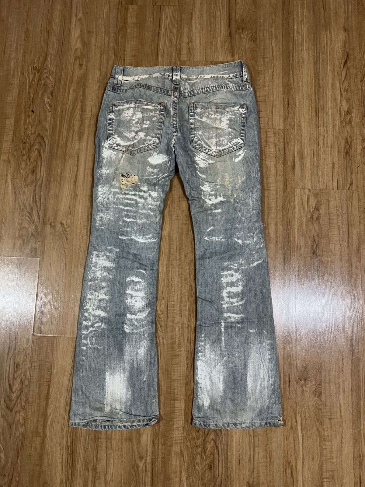 Vanquish VANQUISH GAMBLER DISTRESSED STYLE FLARE JEANS Size US 34 / EU 50 - 7 Thumbnail