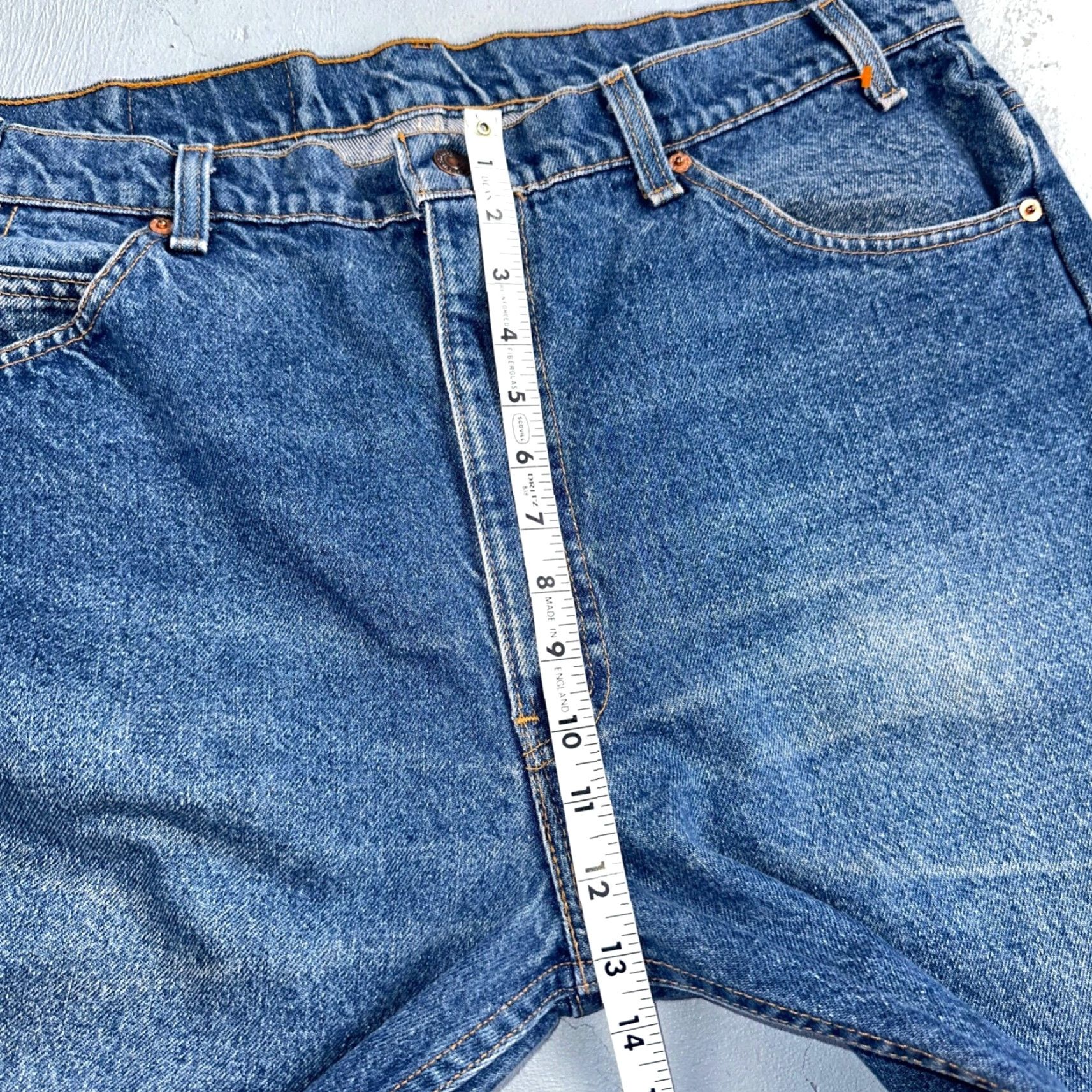 Levi's VINTAGE Levi's 505 Jeans Mens 40x32 Blue Medium Wash 90s Orange Tab Denim Straight Size US 40 / EU 56 - 6 Thumbnail