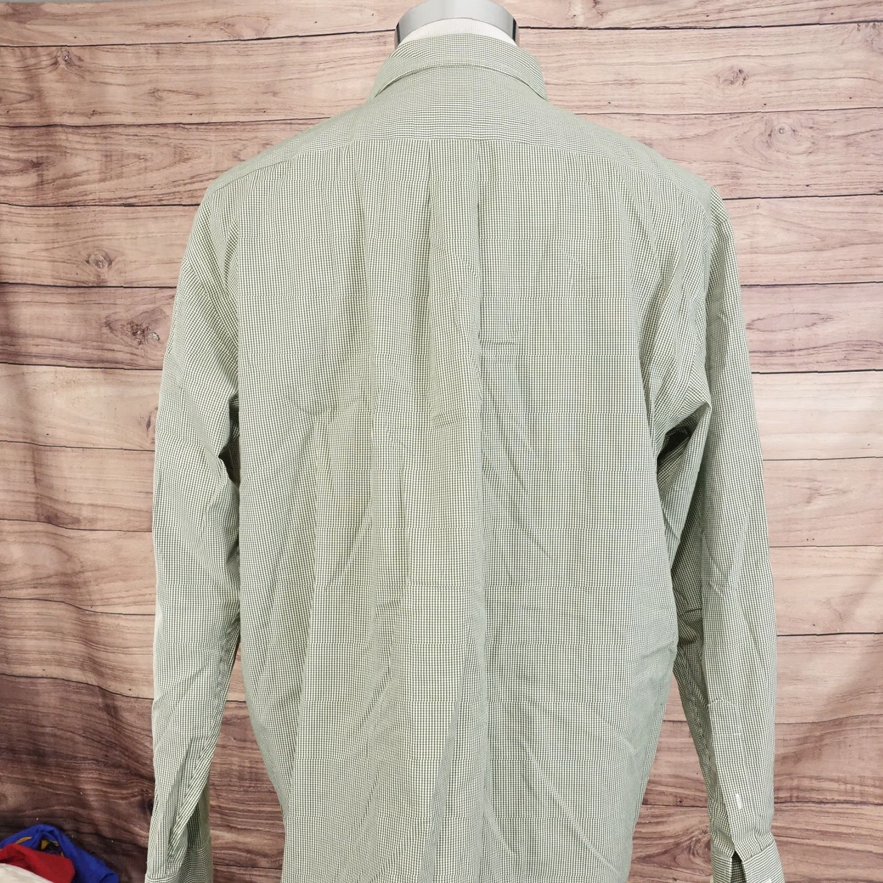 Eddie Bauer Vintage Eddie Bauer Cotton Button-Down Shirt Check Pattern Green Men’s Large Casual Business Slate Green Size US L / EU 52-54 / 3 - 4 Thumbnail