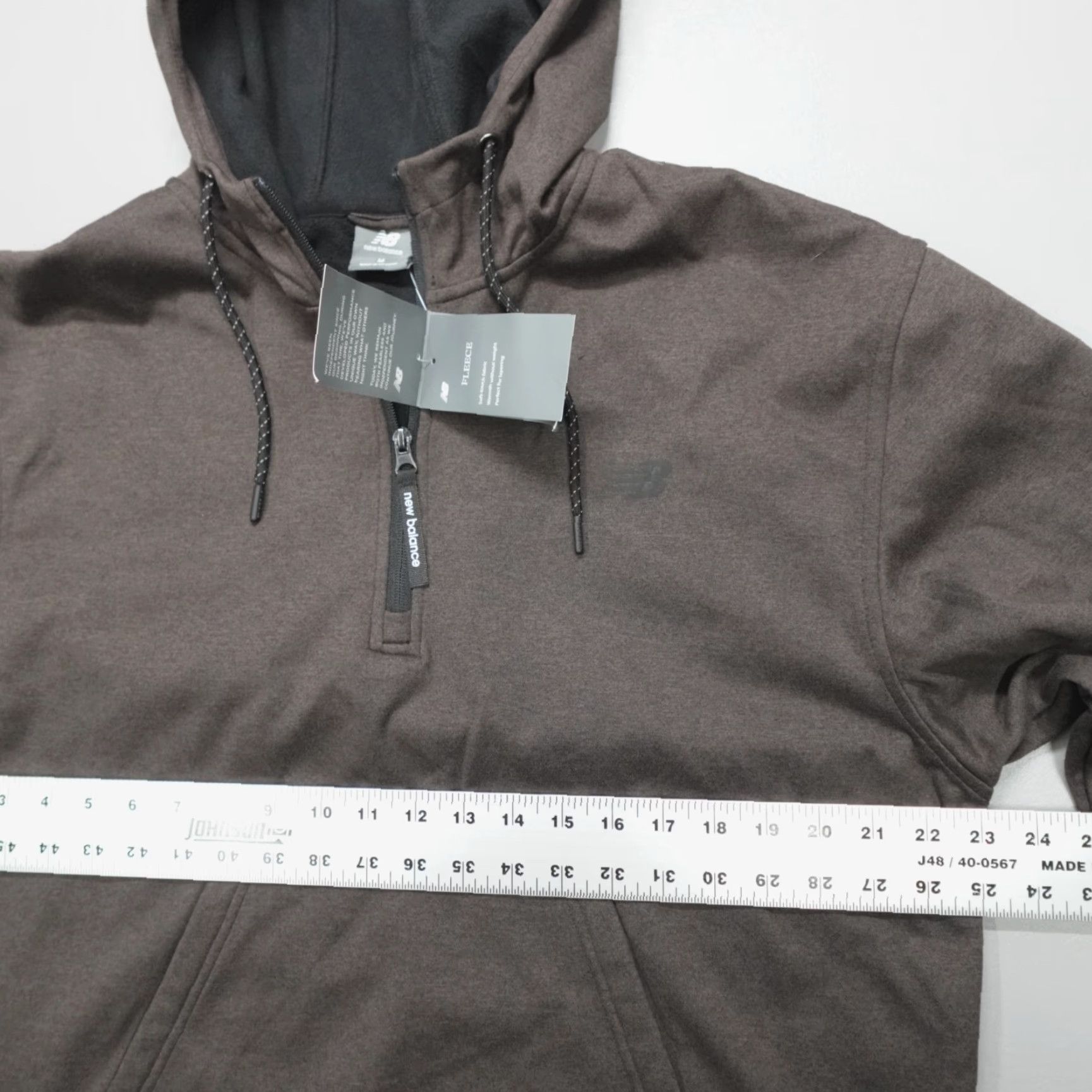 New Balance New Balance Hoodie 1/4 Zip Fleece Lined Men's Size M Brown Soft-Touch Warmth Hoodie Regular Men Brown 1/4 Zip Pockets Logo Zipper Size US M / EU 48-50 / 2 - 6 Thumbnail