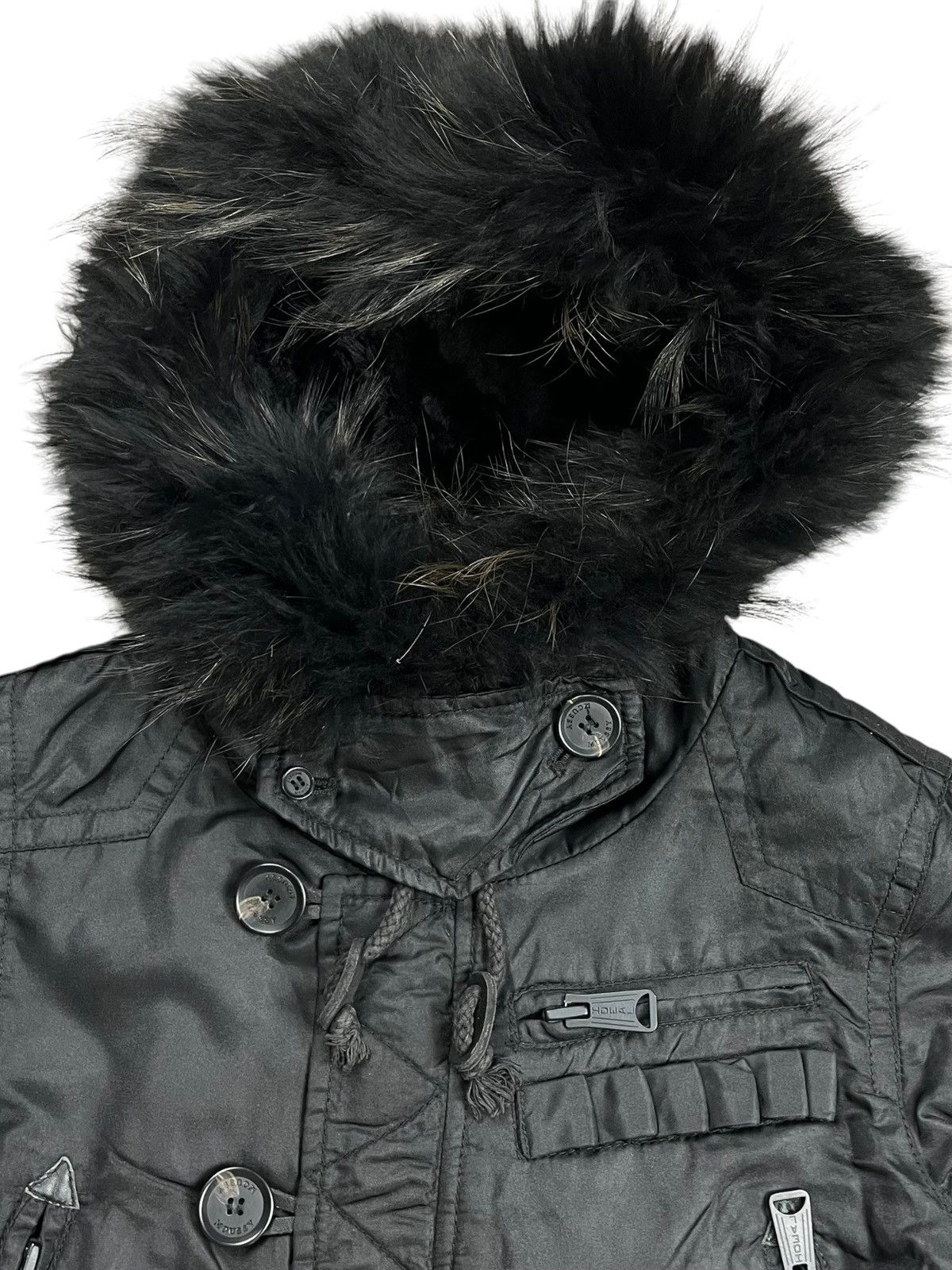 14th Addiction 2000s Moussy - Fur Hoodie Cyber Jacket Size US M / EU 48-50 / 2 - 6 Thumbnail