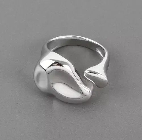 Jewelry × Vintage Minimalistic Silver Ring Size ONE SIZE - 4 Thumbnail