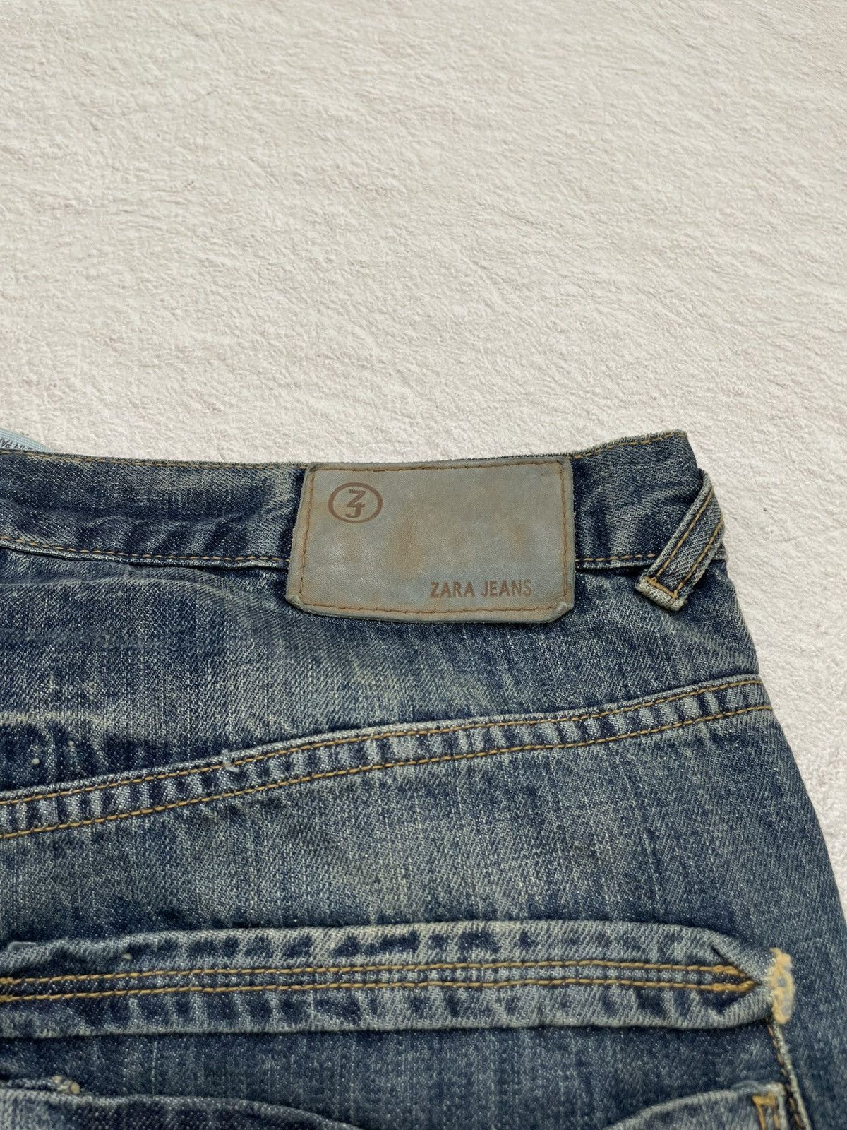 Le Grande Bleu (L.G.B.) Zara Vintage Mudwash Denim Y2K Size US 34 / EU 50 - 10 Thumbnail