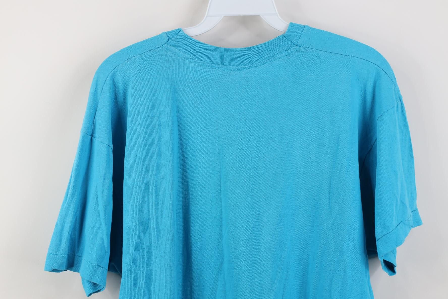 Vintage Vintage 90s Streetwear Blank Cotton Pocket T-Shirt Blue USA Size US XL / EU 56 / 4 - 13 Thumbnail