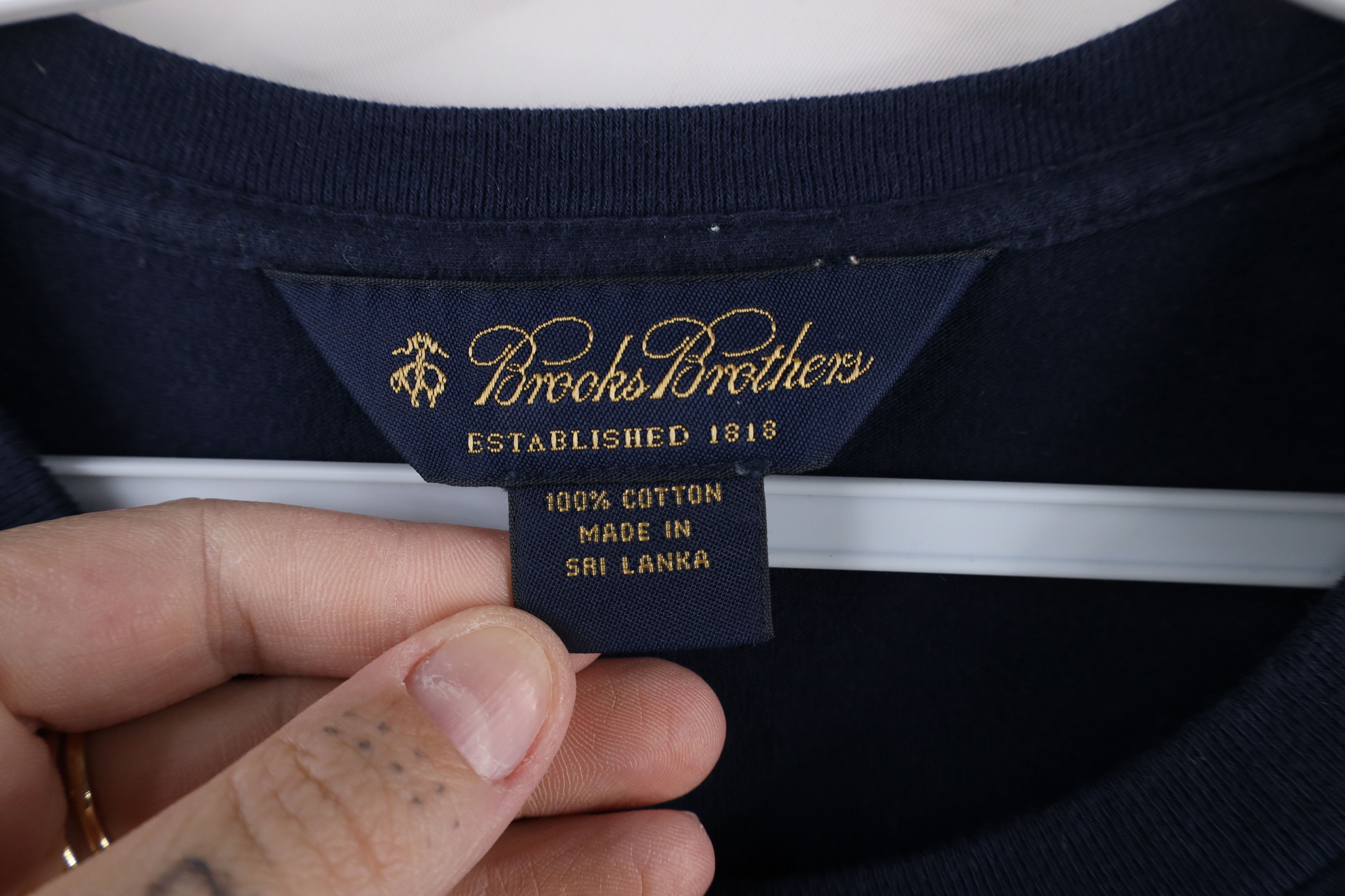 Brooks Brothers × Vintage Vintage Brooks Brothers Out Script Short Sleeve T-Shirt Blue Size US XL / EU 56 / 4 - 5 Thumbnail