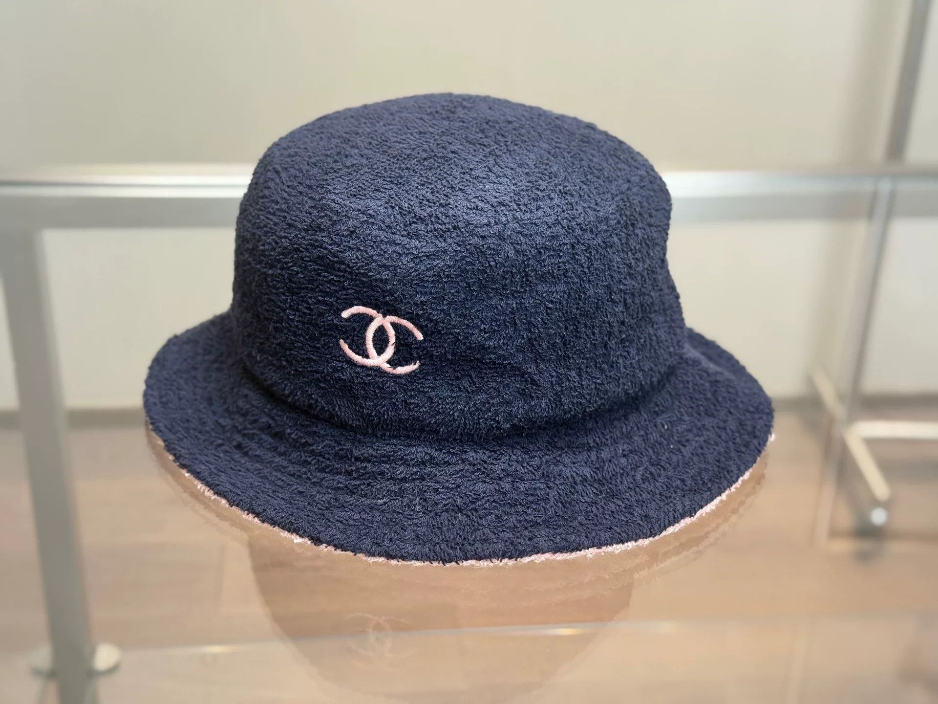 Chanel Chanel Colorblock Double C Logo Towel Hat Size ONE SIZE - 1 Thumbnail