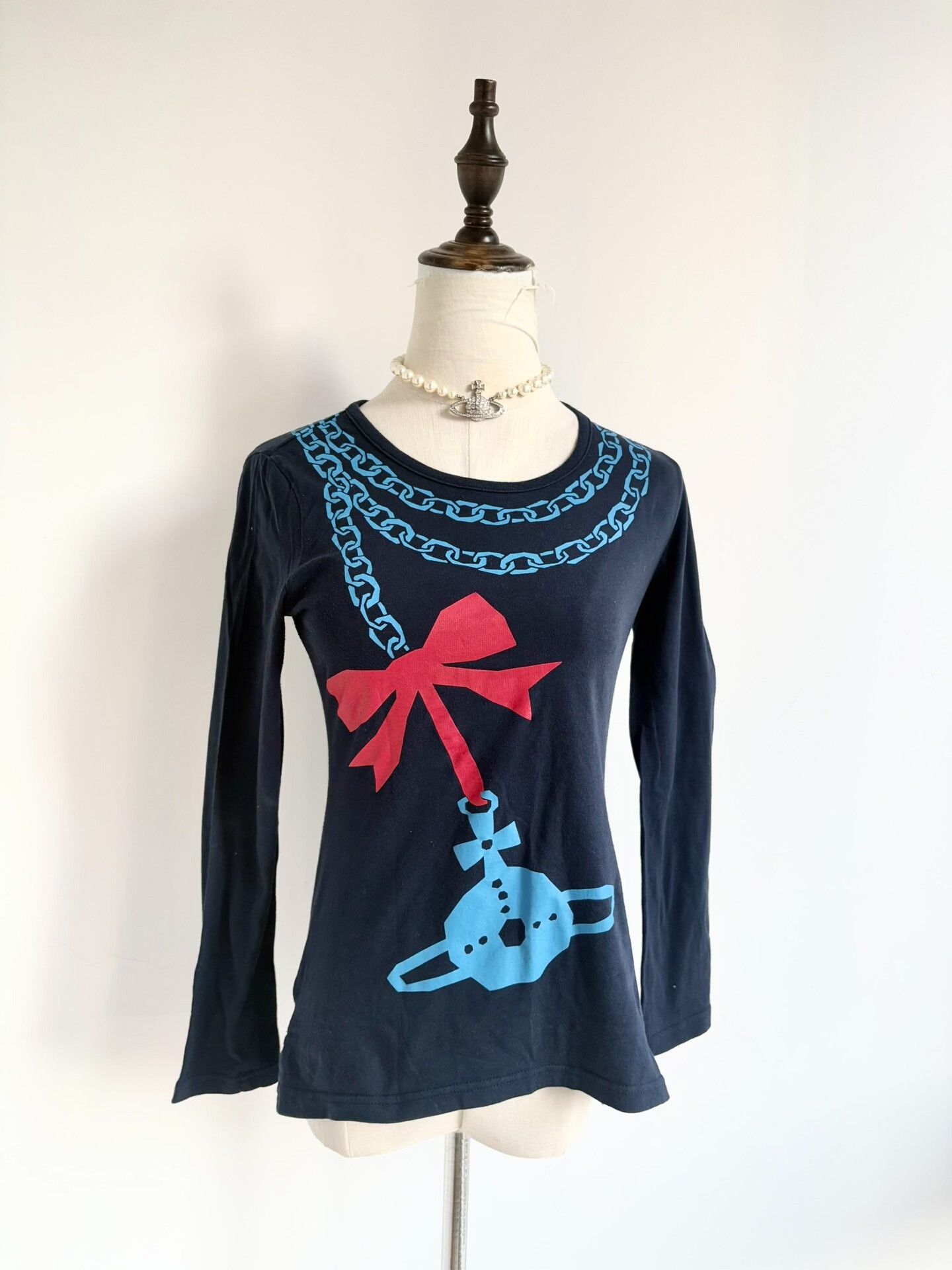 Vivienne Westwood Vivienne Westwood Blue Bow T-Shirt Size M / US 6-8 / IT 42-44 - 1 Thumbnail