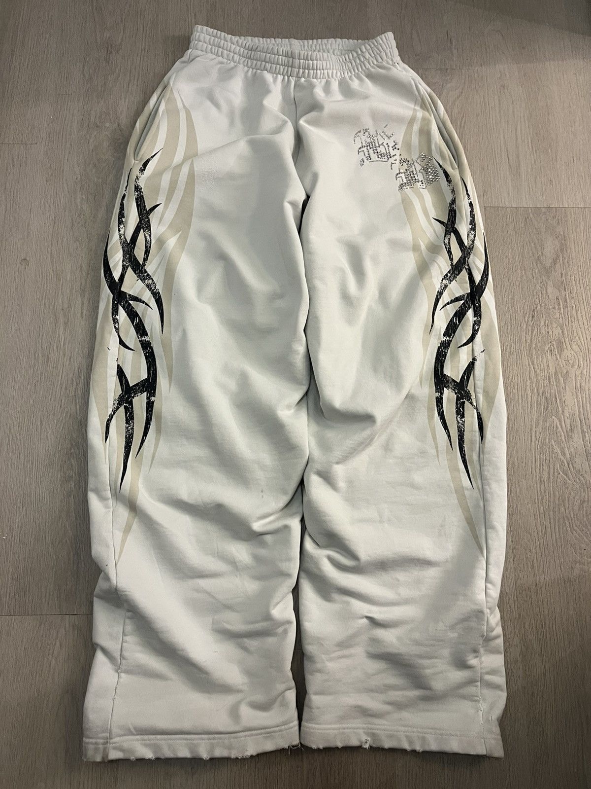 Balenciaga Balenciaga SS25 Tacky Rhinestone Y2K Baggy Sweatpants 