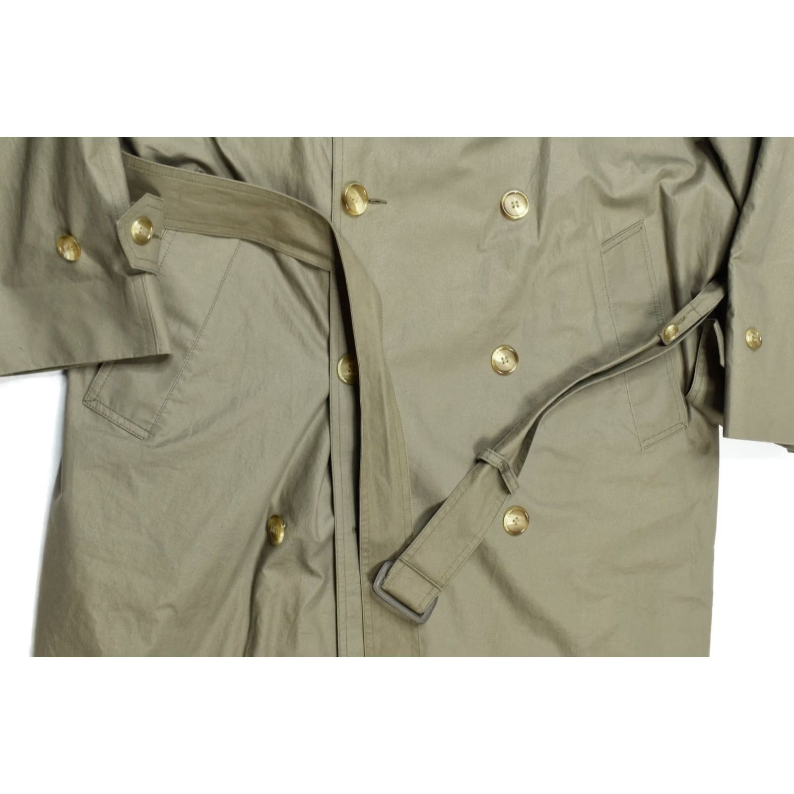 Brooks Brothers VINTAGE Brooks Brothers Coat Overcoat Mens 46 Brown Khaki Cotton Belted Coat Size US S / EU 44-46 / 1 - 4 Thumbnail