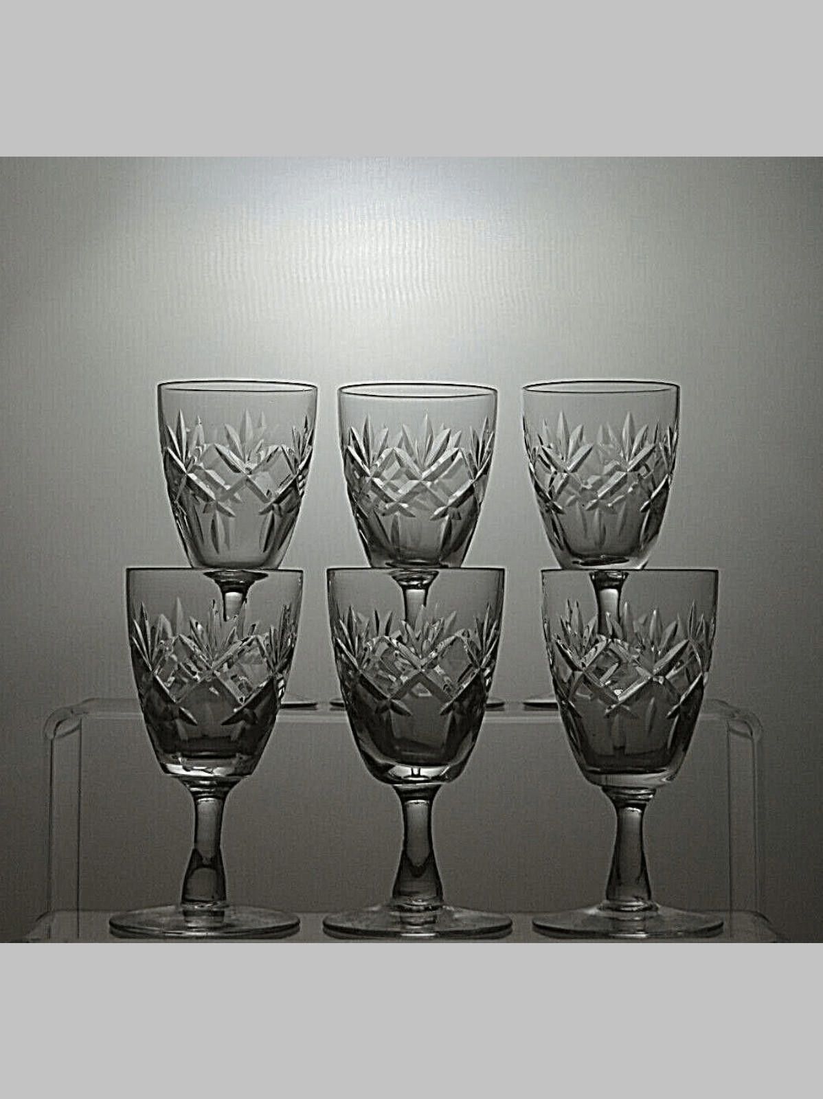 Other 6 x Royal Doulton Crystal Prince Charles Cut Sherry Glasses Size ONE SIZE - 1 Thumbnail