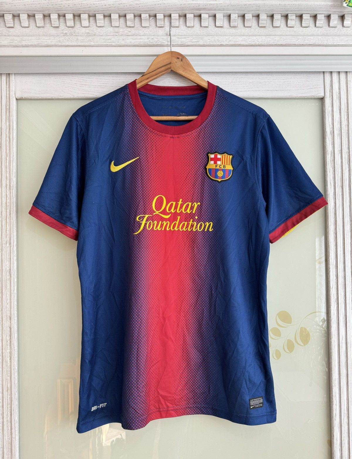 Nike Barcelona Messi 2012-2013 Home Soccer Jersey Football Shirt Size US L / EU 52-54 / 3 - 5 Thumbnail