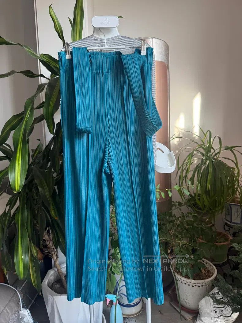 Issey Miyake Issey Miyake Turquoise Green Dress Size M / US 6-8 / IT 42-44 - 6 Thumbnail