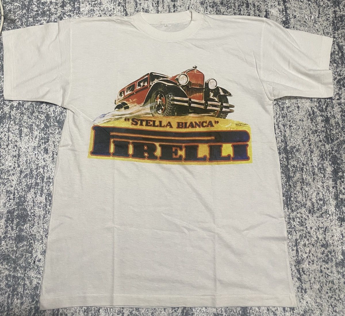 Pirelli × Vintage Vintage pirelli stella bianca racing advertasing tee 90s Size US M / EU 48-50 / 2 - 1 Thumbnail