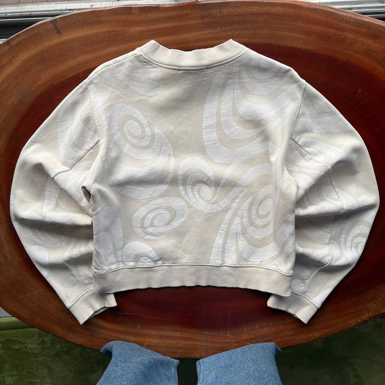 Acne Studios Acne Studios Bird Allover UW14 Pullover Boxy Crop Sweatshirt Size US S / EU 44-46 / 1 - 2 Thumbnail
