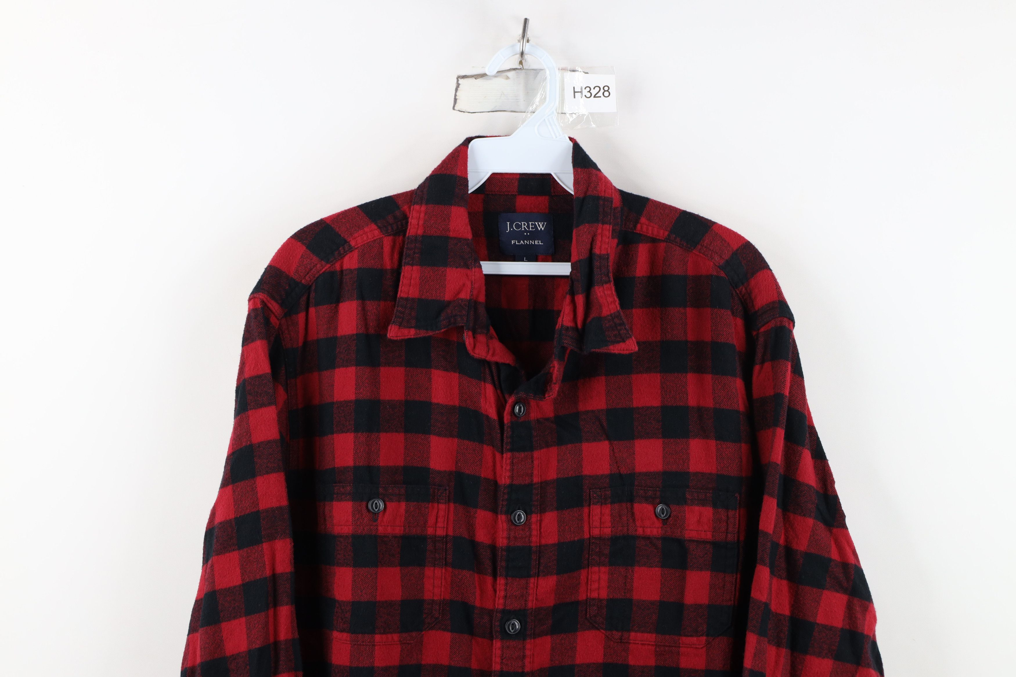 J.Crew J Crew Buffalo Plaid Flannel Collared Button Shirt Cotton Size US L / EU 52-54 / 3 - 2 Thumbnail