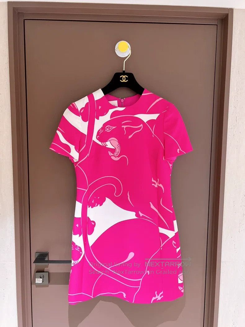 Valentino Valentino Pink and white color-blocked waist dress Size S / US 4 / IT 40 - 1 Thumbnail