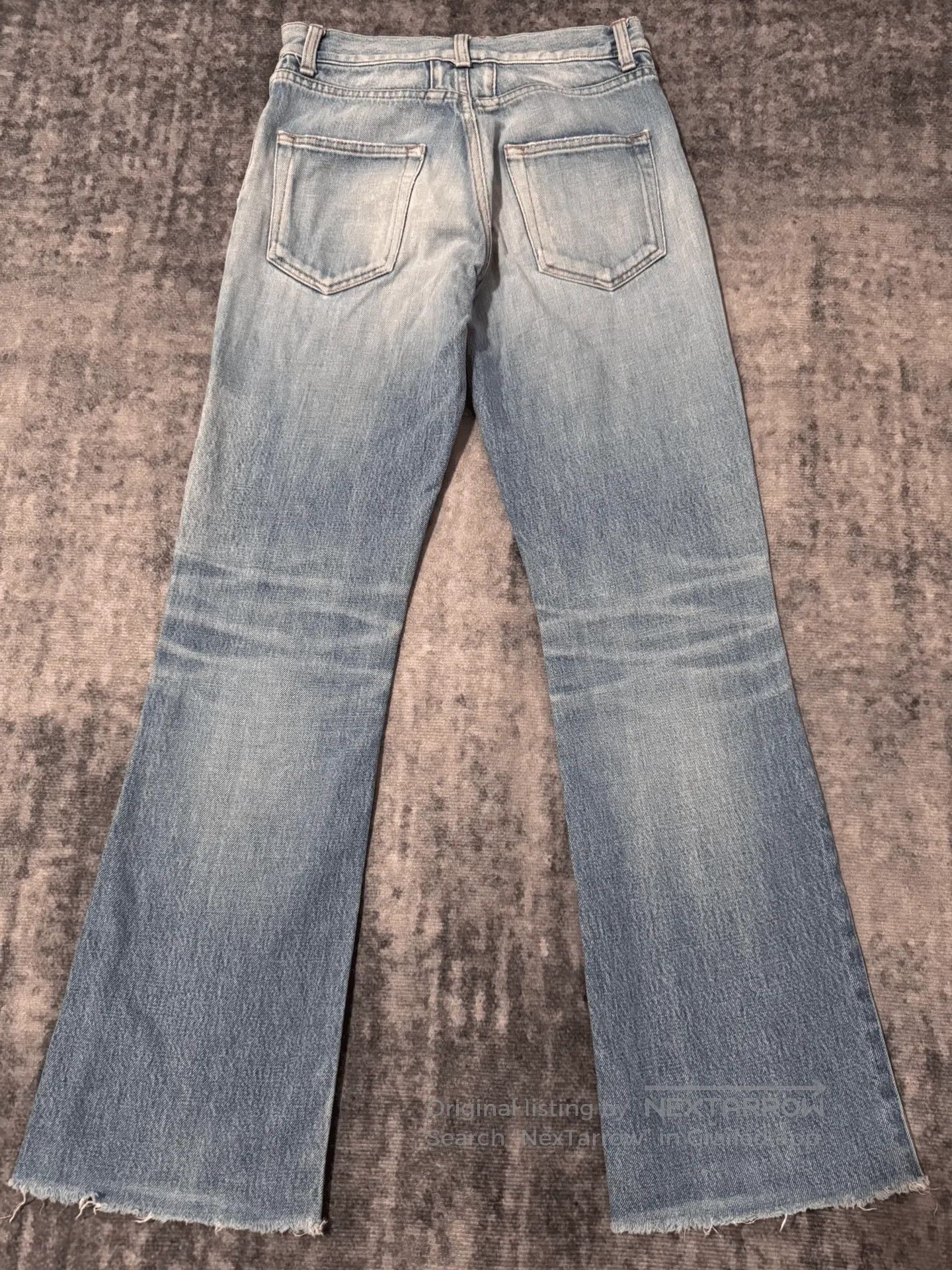 Saint Laurent Paris Saint Laurent Blue Flared Denim Pants. Size 25" / US 0 / IT 36 - 2 Thumbnail