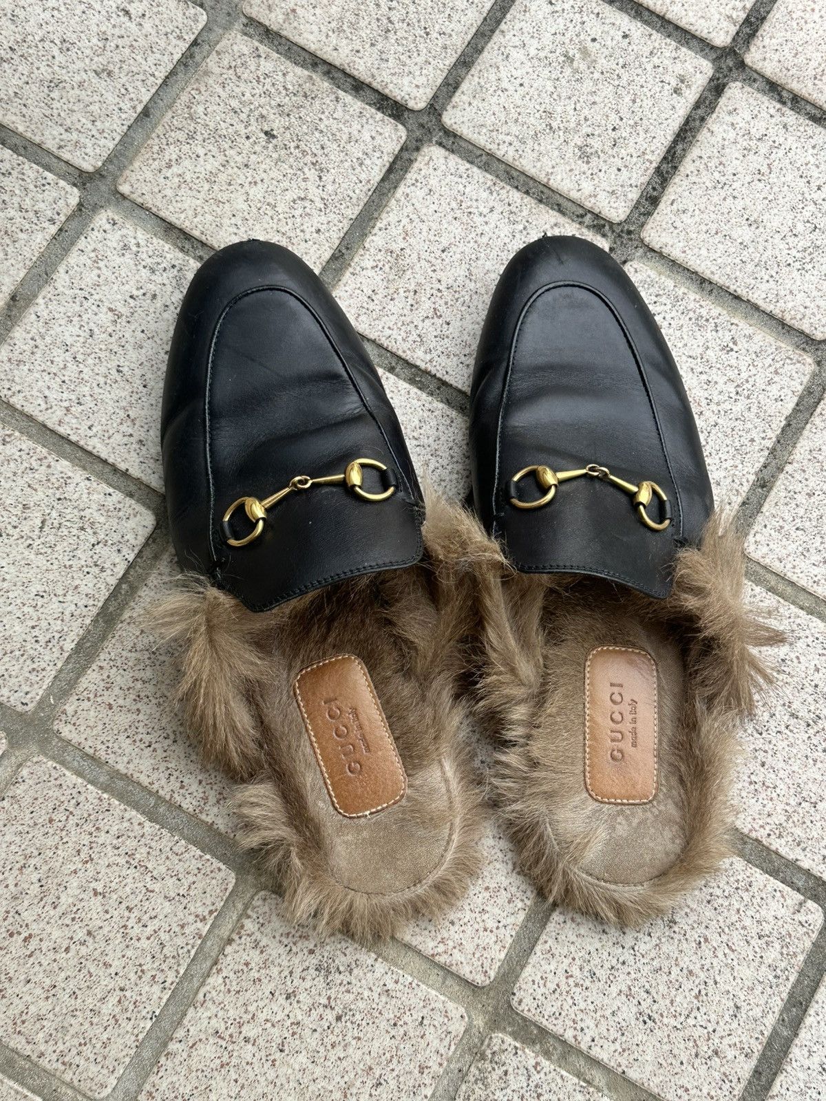 Gucci Gucci Horse Bit Fur Leather Mules Size US 6.5 / IT 36.5 - 3 Thumbnail