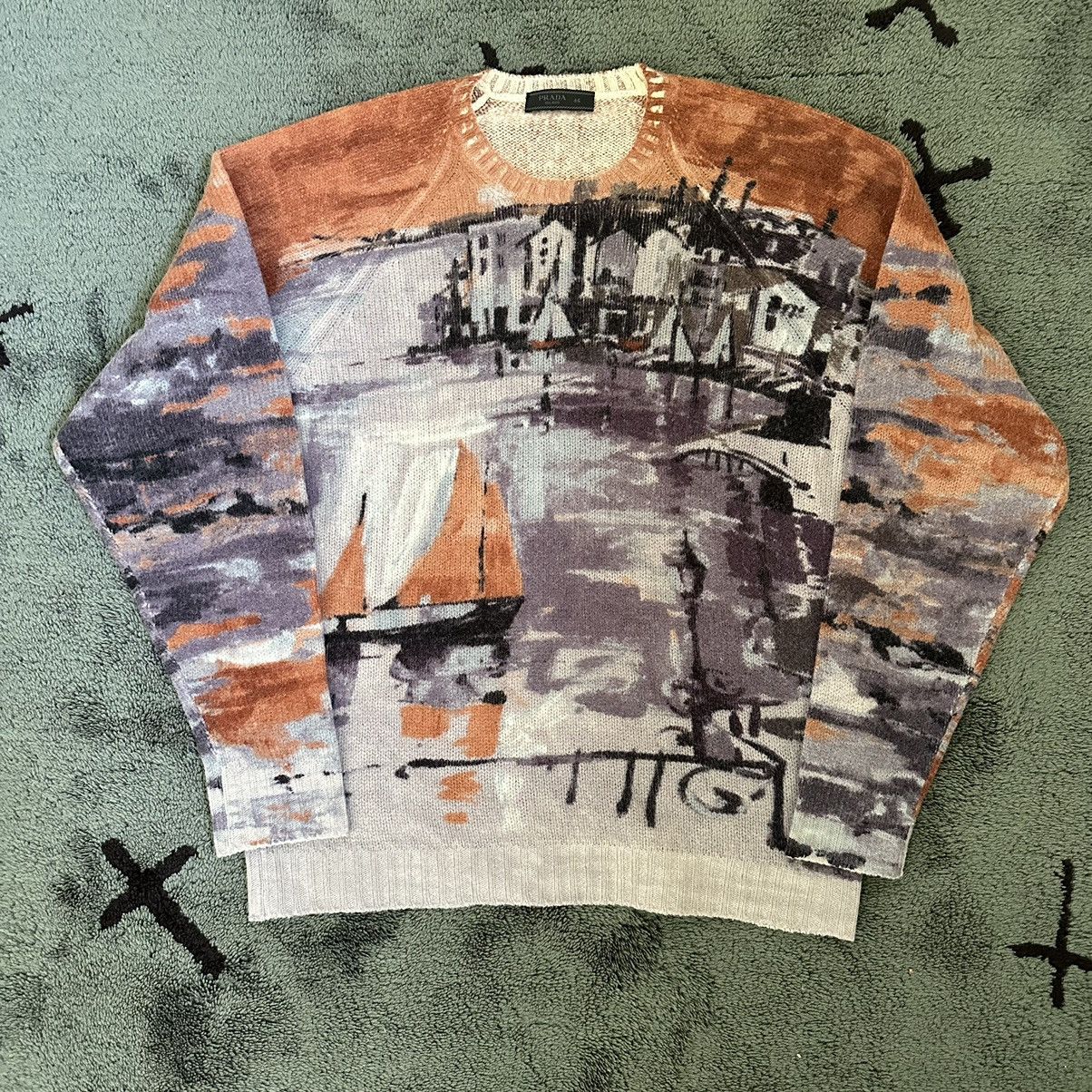 Prada Prada Fall 2017 Landscape Knit Sweater Size US S / EU 44-46 / 1 - 1 Thumbnail