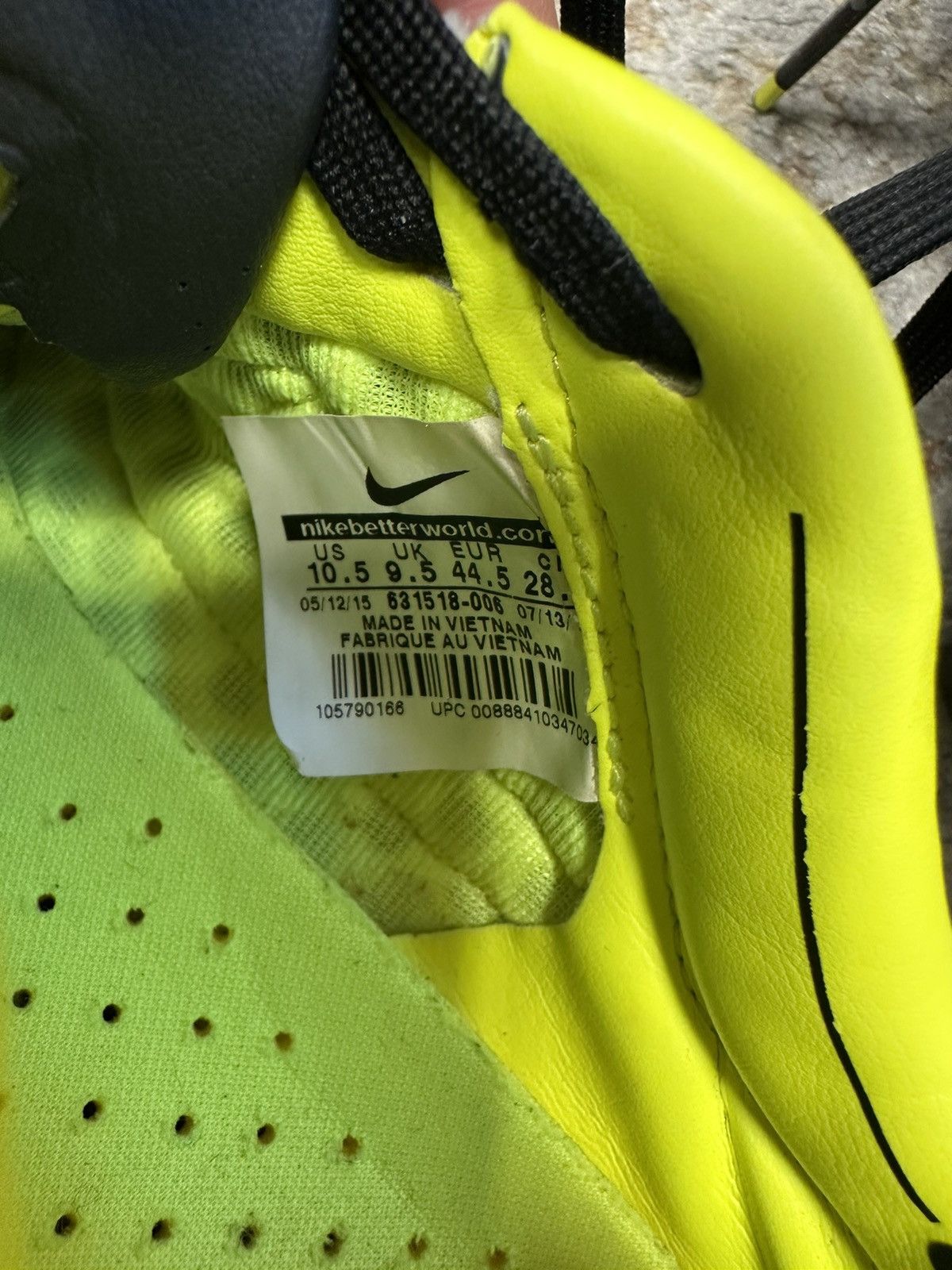 Japanese Brand × Nike 🔥 Nike Tiempo Legend V FG Pro Black / Volt 5 Size US 10.5 / EU 43-44 - 9 Thumbnail