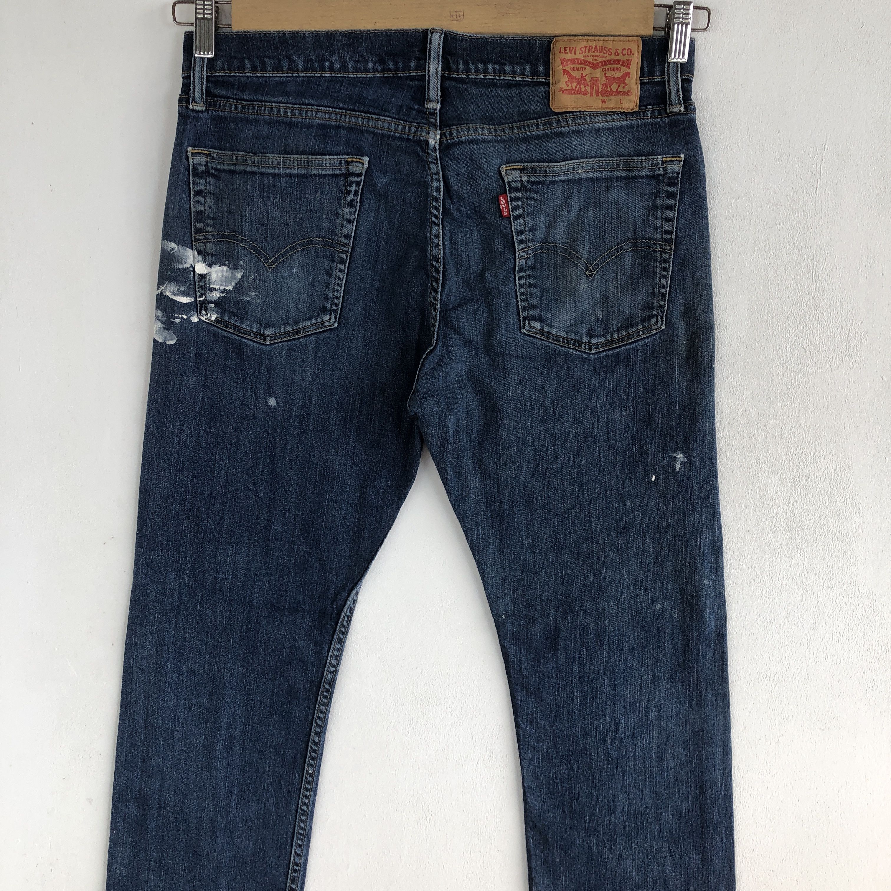 Levi's Vintage Levis 513 Paint Splatter Jeans Levi's Faded Denim Size US 32 / EU 48 - 4 Thumbnail
