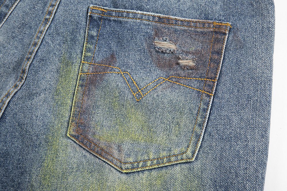 Japanese Brand × Vintage Retro Washed Ink Splash Jeans Size US 32 / EU 48 - 9 Thumbnail
