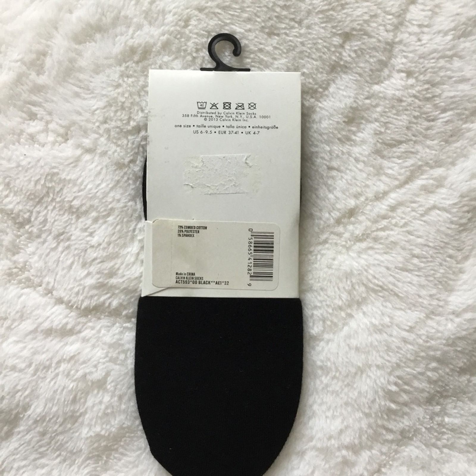 Calvin Klein Calvin Klein Black 2 Pairs Non-Slip Heel Socks Size ONE SIZE - 4 Thumbnail