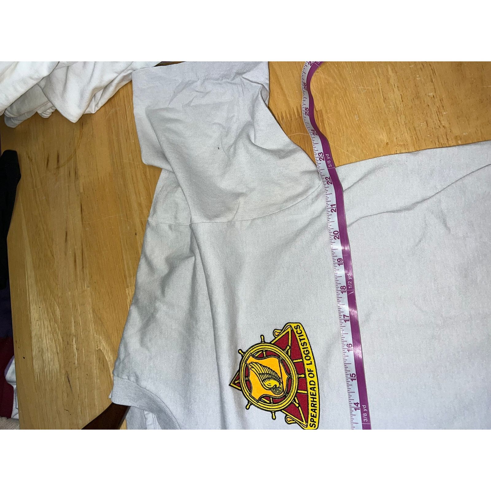 Hanes Vintage US Army Shirt Spearhead Of Logistics Gray 80s XL Size US XL / EU 56 / 4 - 10 Thumbnail