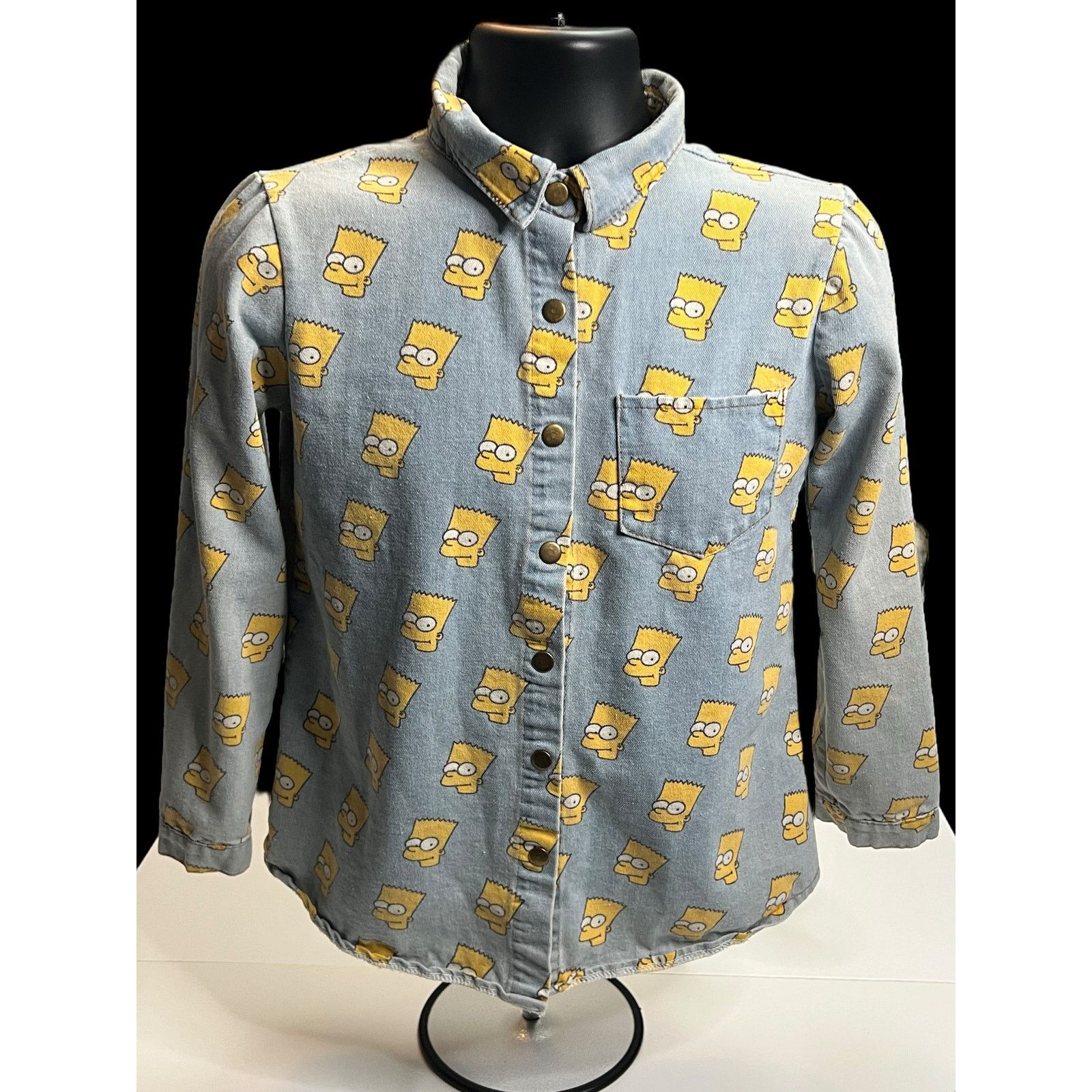 The Simpsons Vintage 90s Bart Simpson Denim Jacket - All Woman’s Jacket Size M / US 6-8 / IT 42-44 - 1 Thumbnail