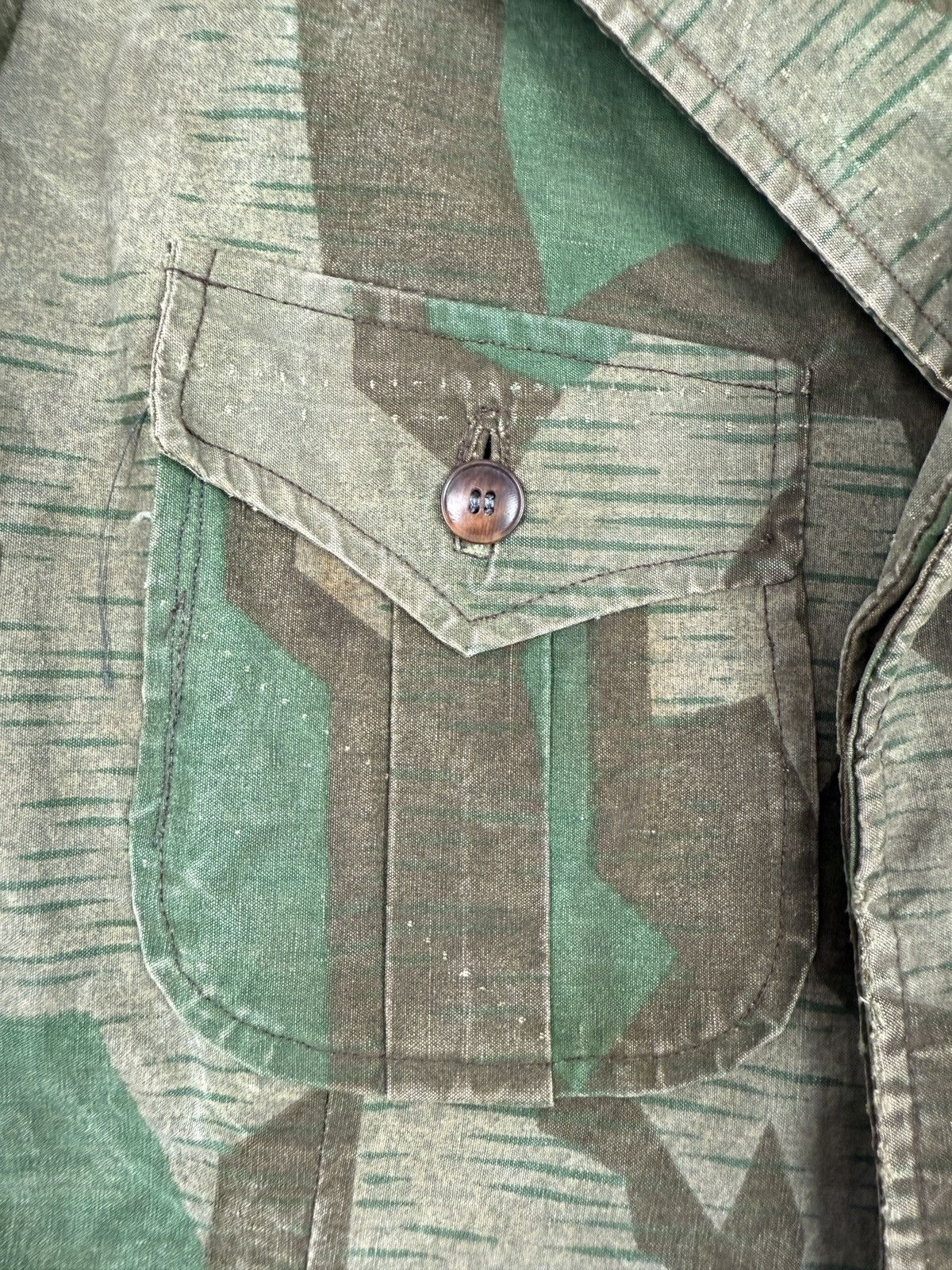 Vintage 40s 50s WW2 German Splinter Camo Heer Cyclist Rider Jacket Size US S / EU 44-46 / 1 - 9 Thumbnail