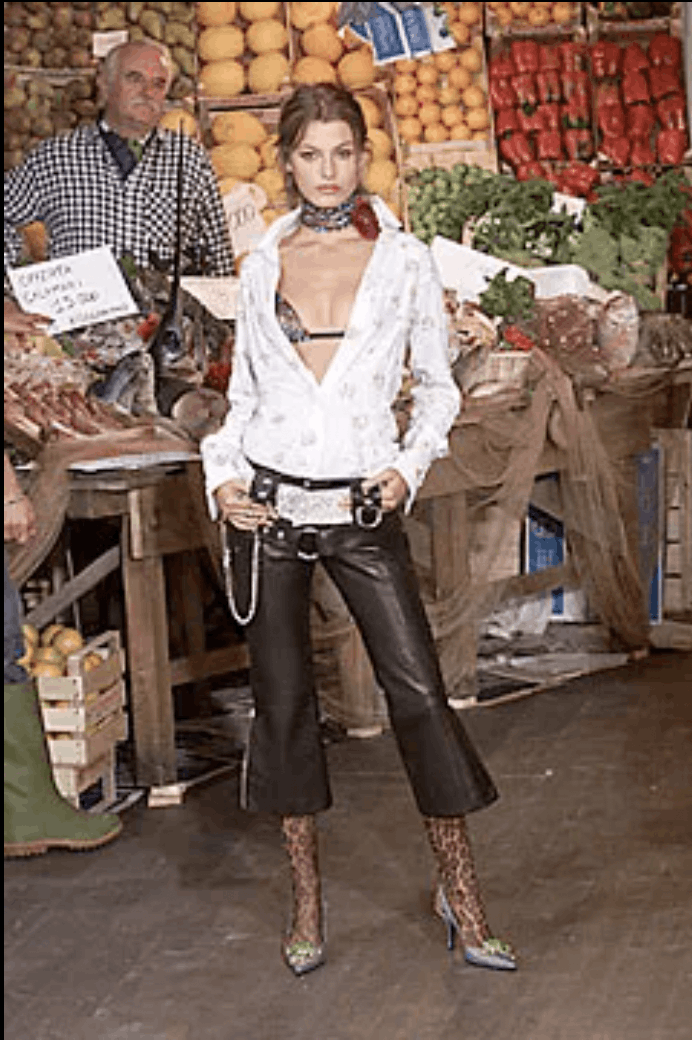 Dolce & Gabbana SS2000 Bondage Belted Leather Pants Size 28" / US 6 / IT 42 - 2 Thumbnail
