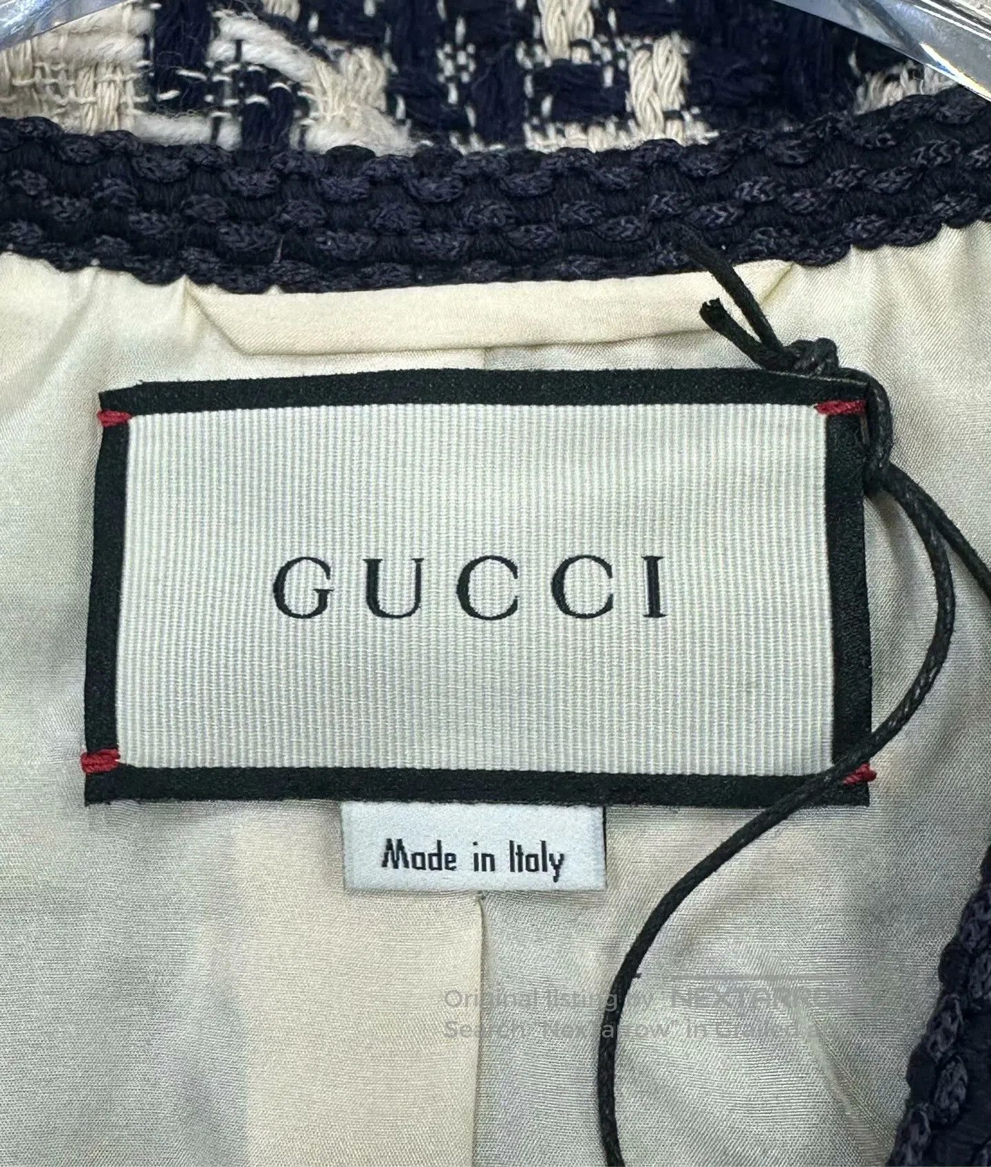Gucci Guicci Black and White Houndstooth Tweed Open Cardigan Jac Size XS / US 0-2 / IT 36-38 - 3 Thumbnail