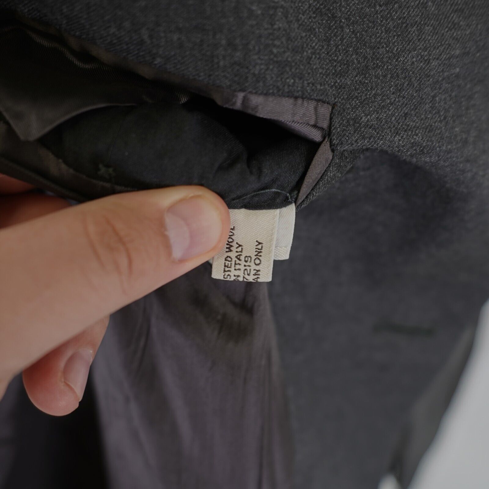 Pronto Uomo Pronto Uomo Italy Angelico Super 100s Worsted Wool Gray 3 Bu Size 42R - 12 Thumbnail