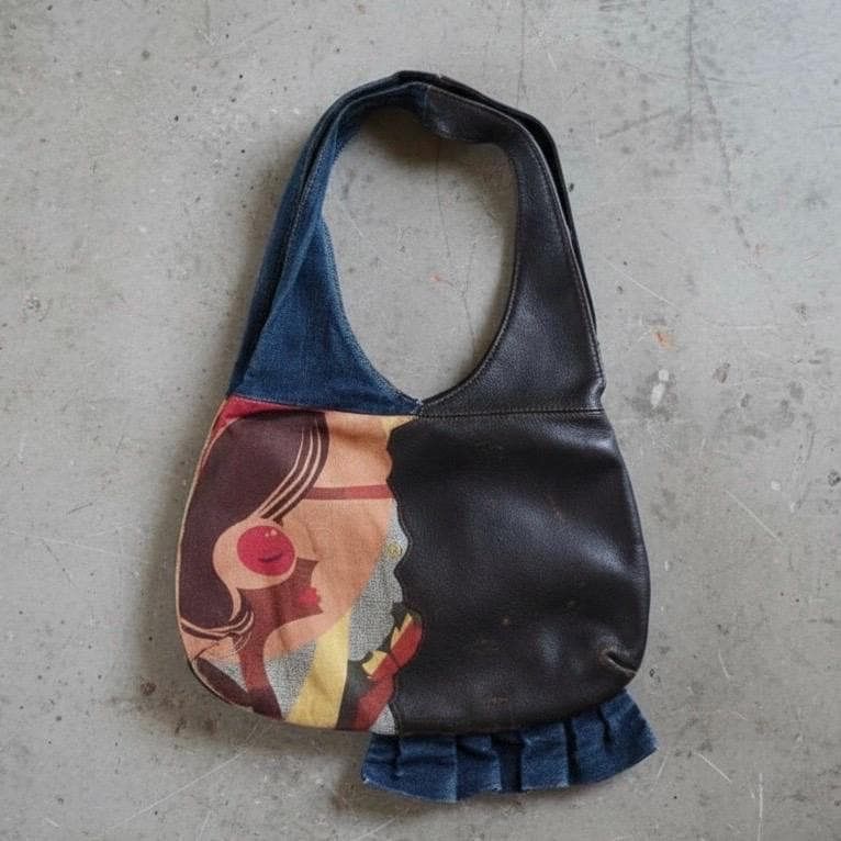 Custo Barcelona The Custo Barcelona Leather & Denim Bag Size ONE SIZE - 2 Thumbnail