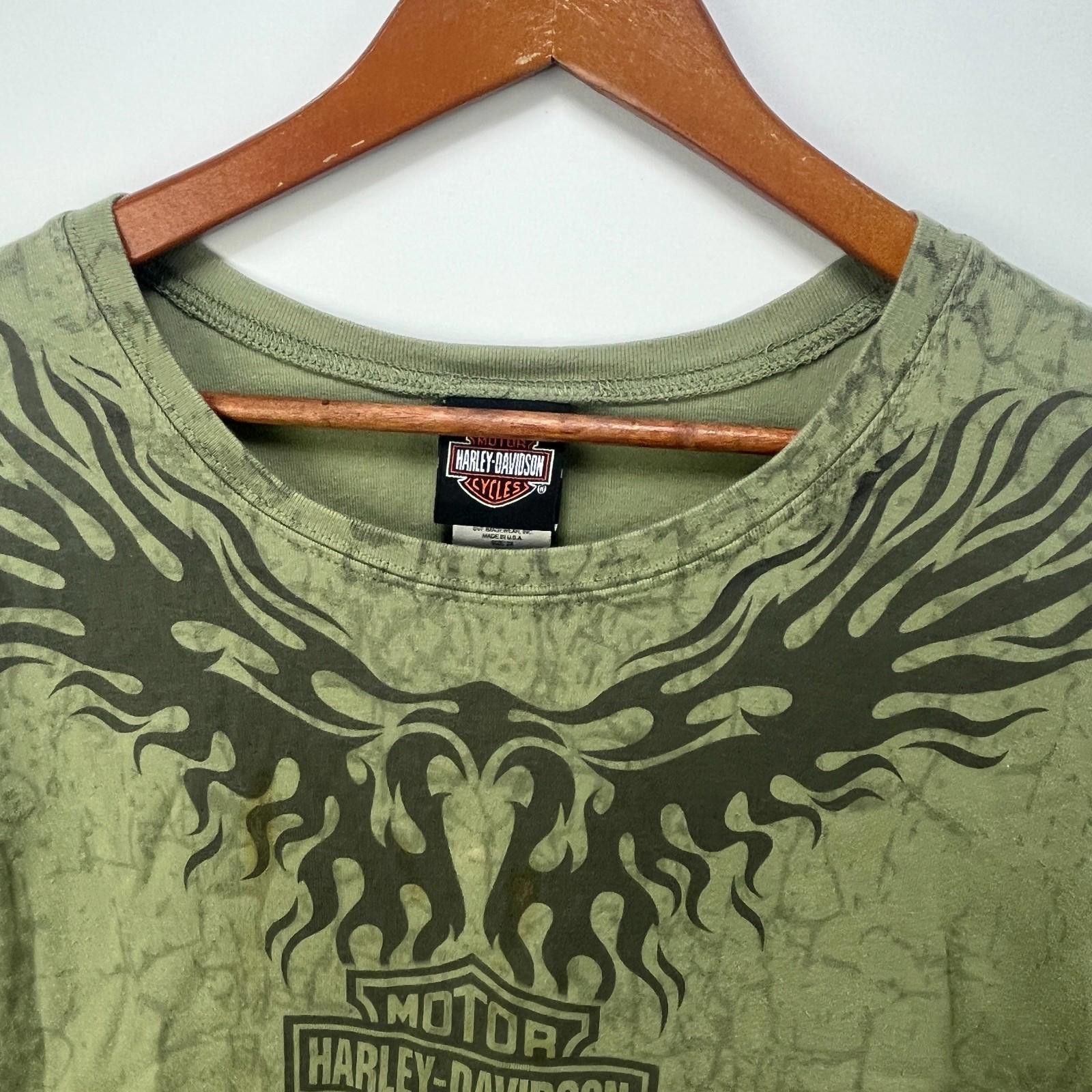 Harley Davidson Vintage Harley Davidson AOP Flames Y2K T Shirt Womens 2XL Size XXL / US 16-18 / IT 52-54 - 2 Thumbnail