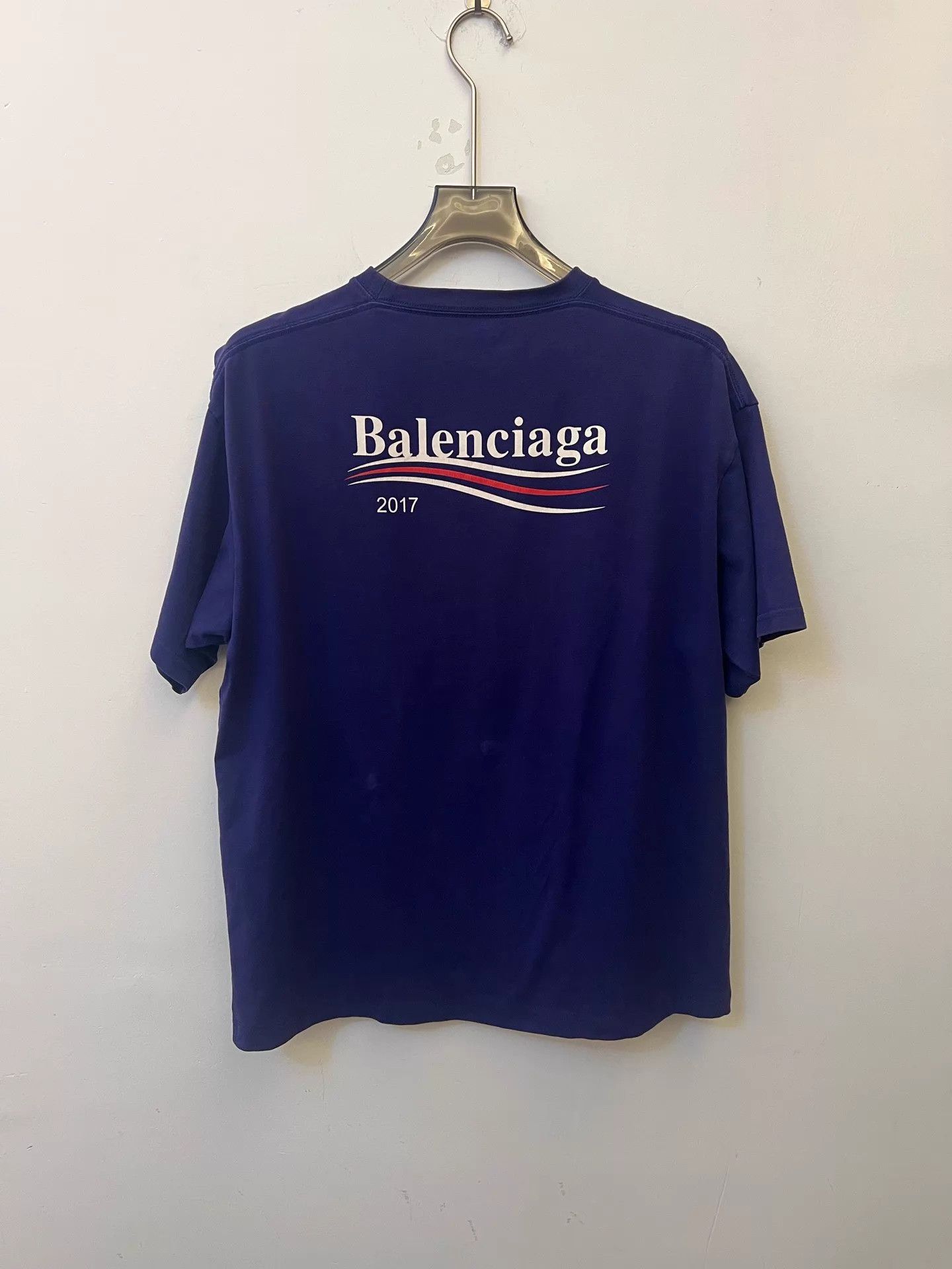 Balenciaga Balenciaga Blue-Purple Coke Logo SS T-Shirt XS NM Size US XS / EU 42 / 0 - 2 Thumbnail