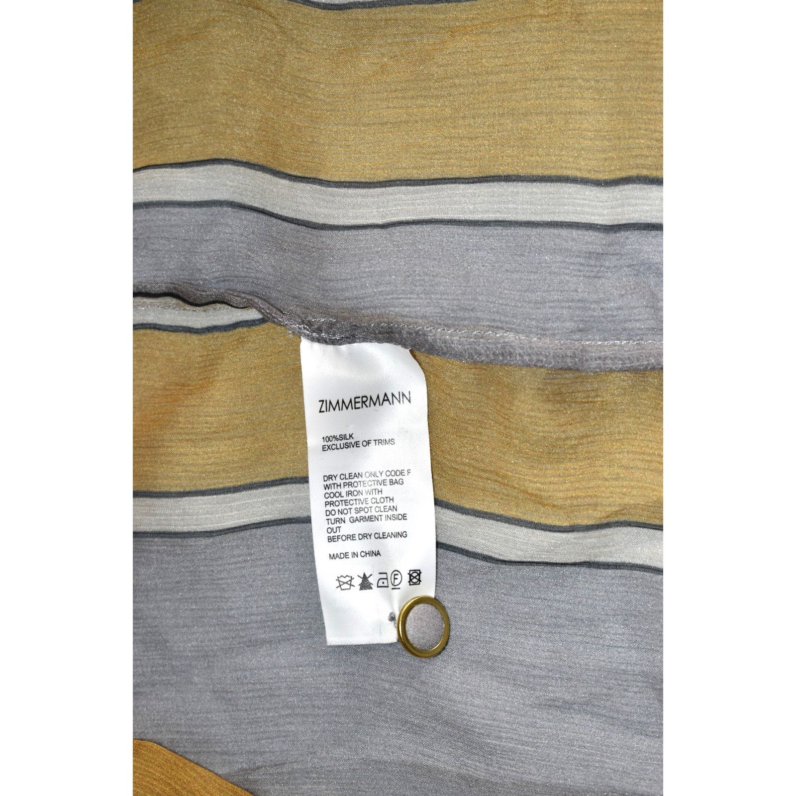Zimmermann ZIMMERMANN Striped Silk Georgette Sabotage Midi Dress Sz 2 Size XS / US 0-2 / IT 36-38 - 7 Thumbnail