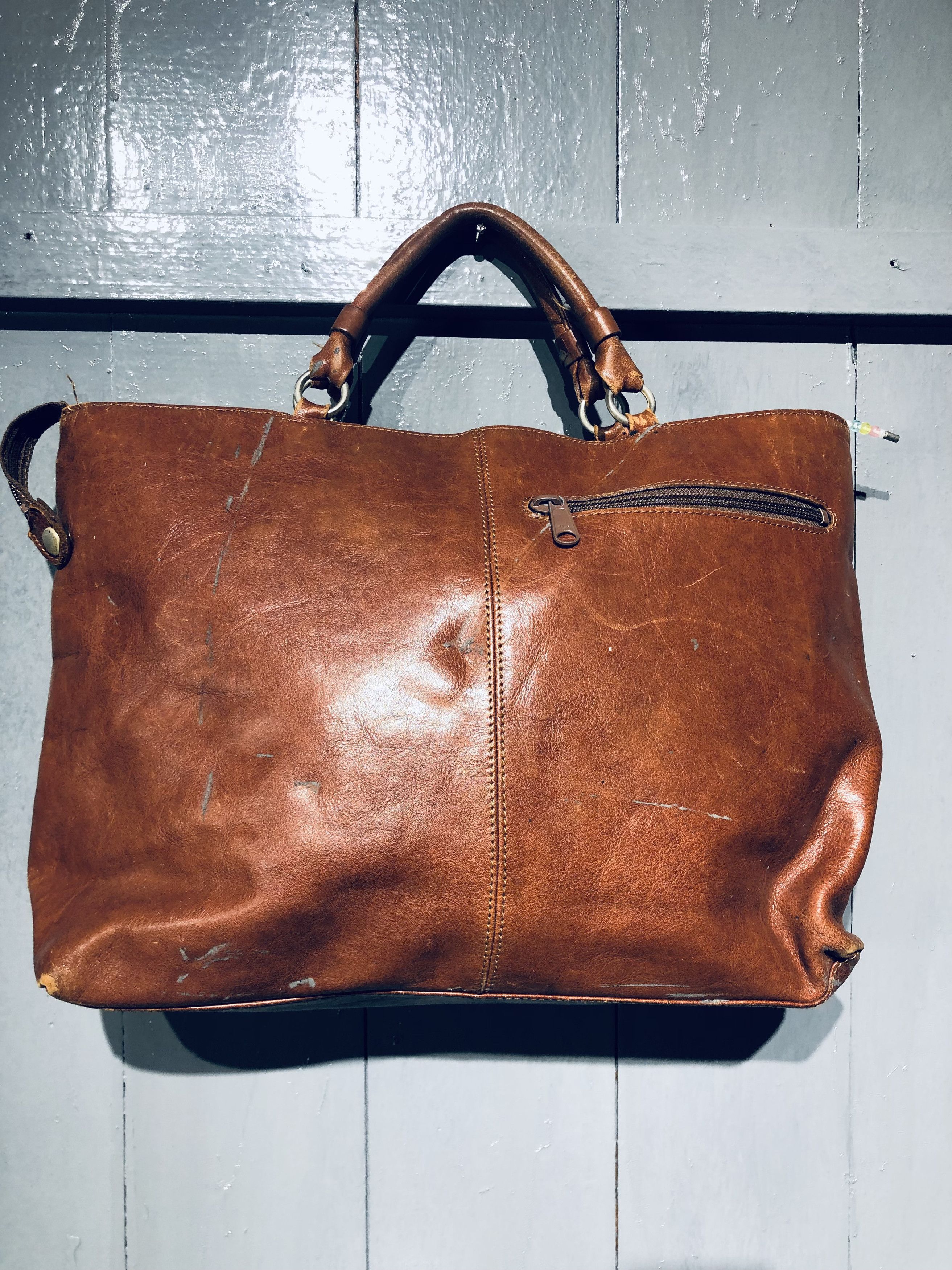 Genuine Leather × Leather JAPANESE STREEWEAR FASHION STYLE LEATHER HANDCARRY BAG Size ONE SIZE - 10 Thumbnail