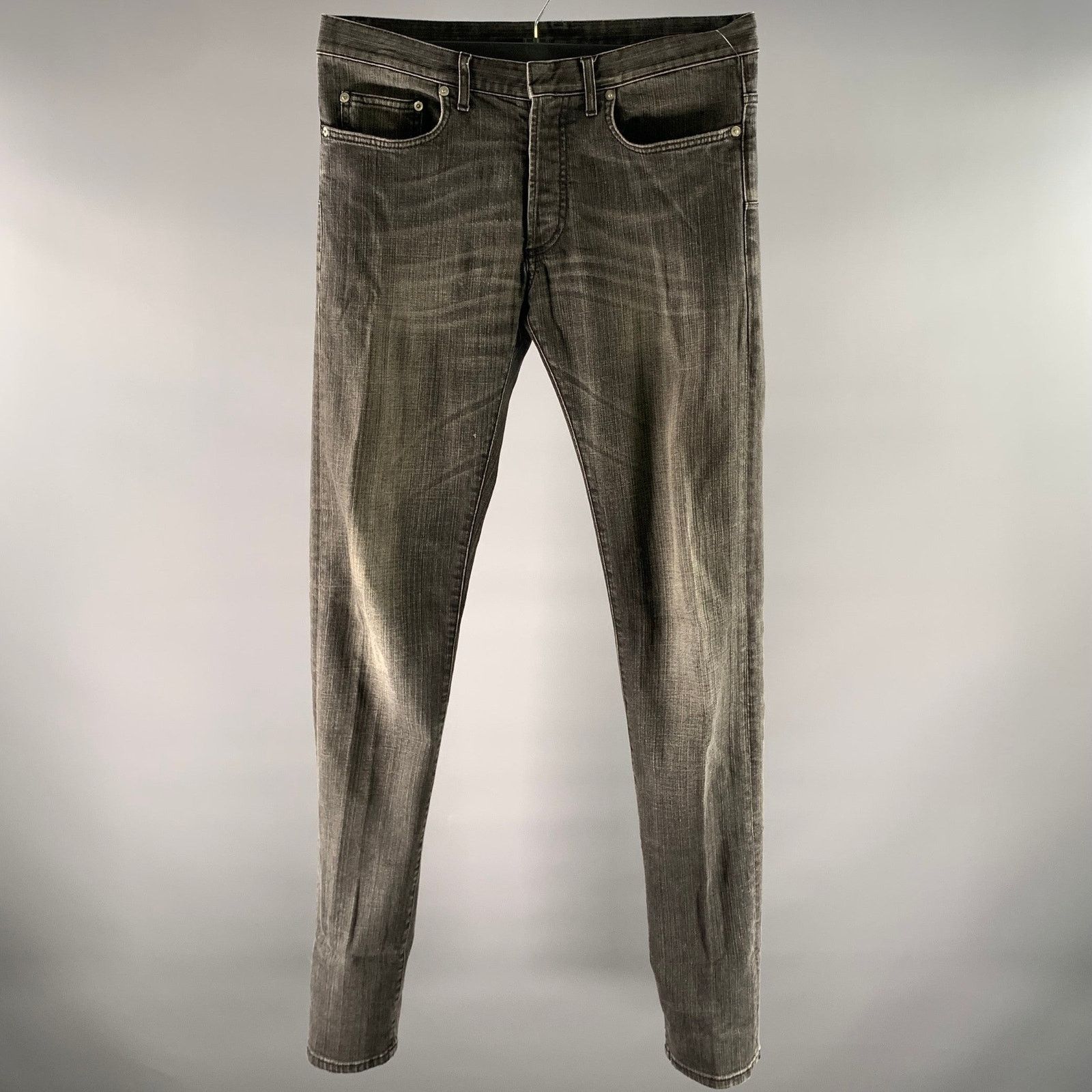 Dior × Hedi Slimane Dior Homme AW08 Stone Wash Skinny Jeans Grey