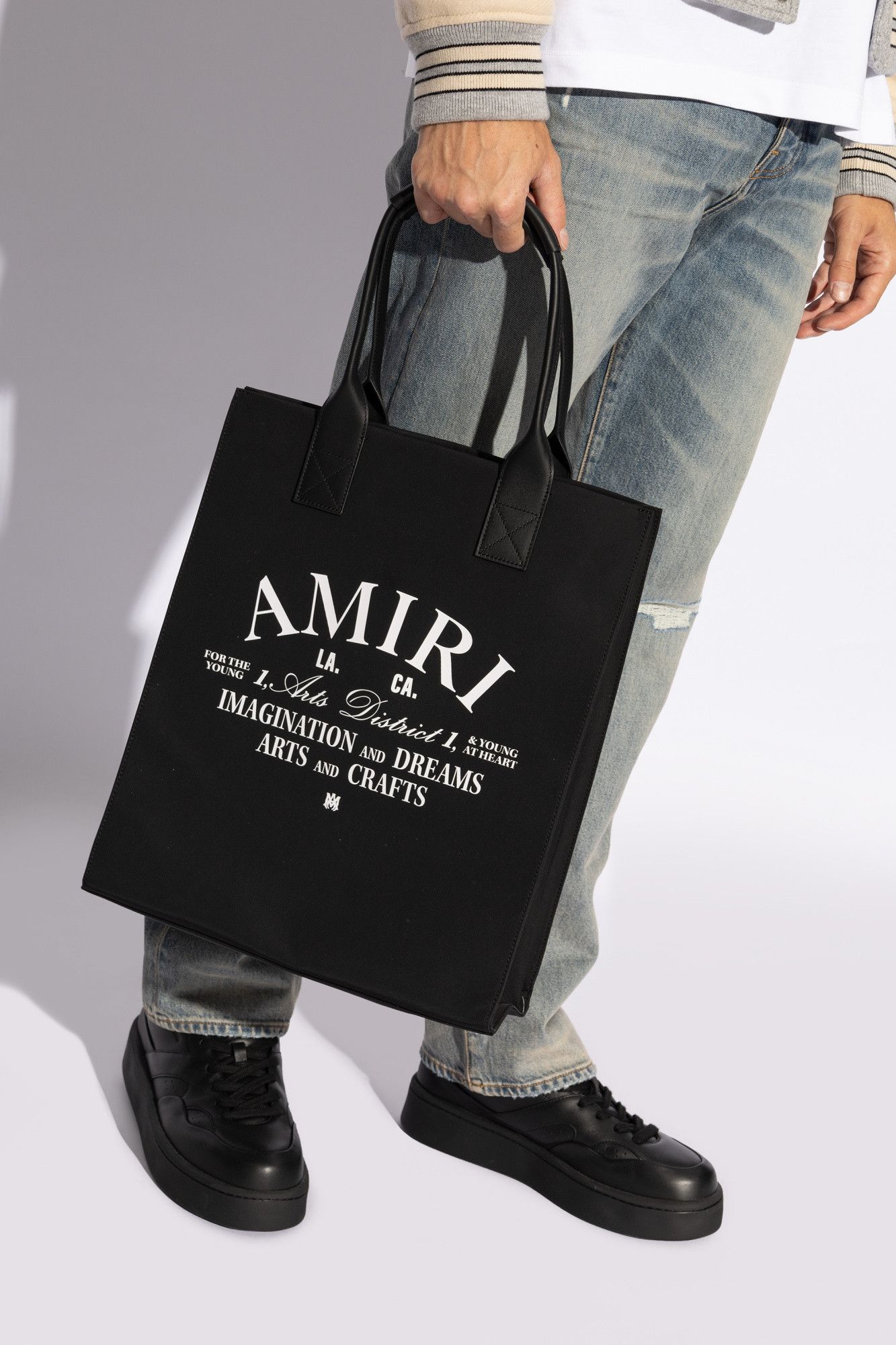 Amiri o1orln1125 Size: OS / Arts District Canvas Tote Bag in Black Size ONE SIZE - 2 Thumbnail