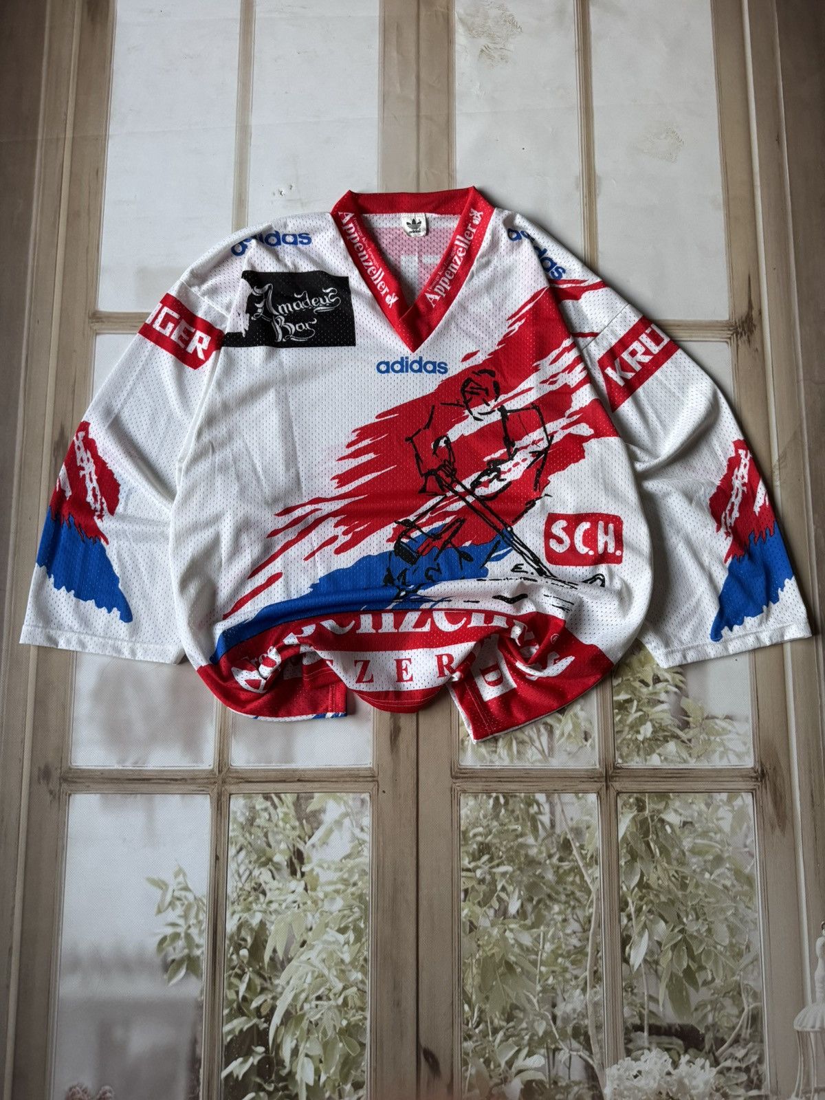 Adidas ⛷️ INSANE VINTAGE 90s ADIDAS "SKI" GRAPHIC JERSEY ⛷️ Size US L / EU 52-54 / 3 - 1 Thumbnail