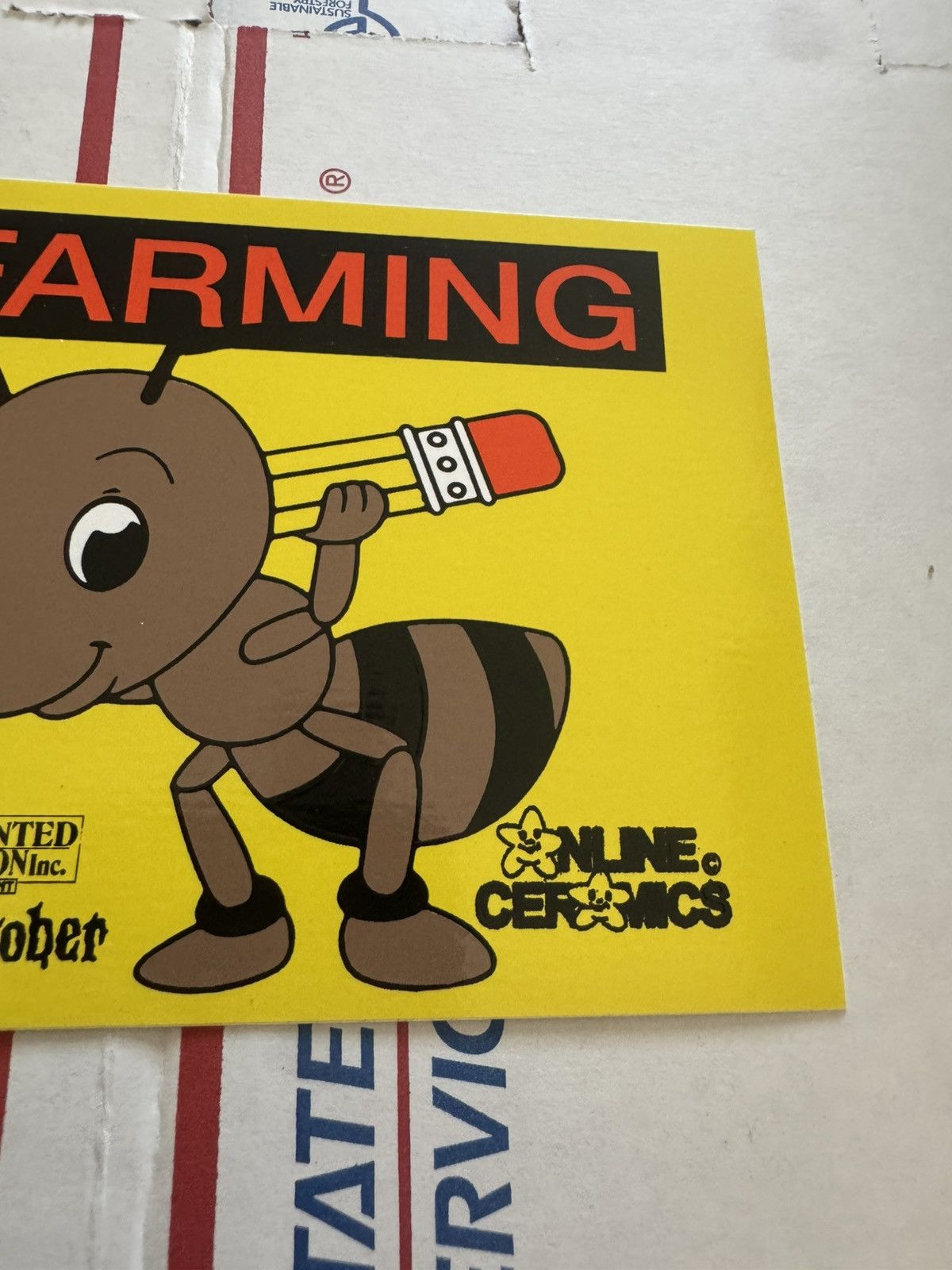 Online Ceramics Eat Bugs End Factory Farming Spooky 2021 Bumper Sticker Size ONE SIZE - 7 Thumbnail