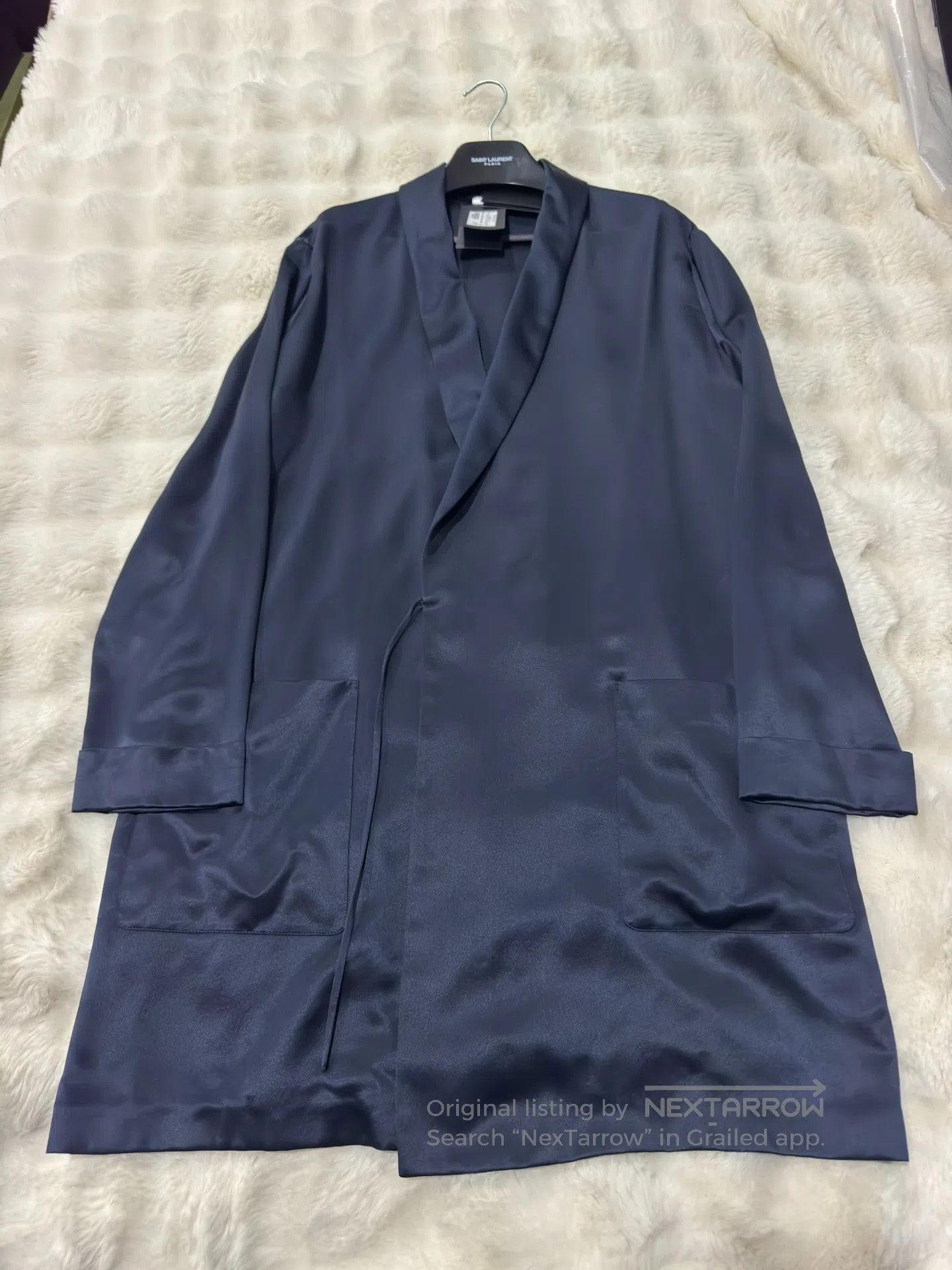 Saint Laurent Paris Saint Laurent Paris Silk Men's Coat Bathrobe Sleepwear| Size US M / EU 48-50 / 2 - 2 Thumbnail