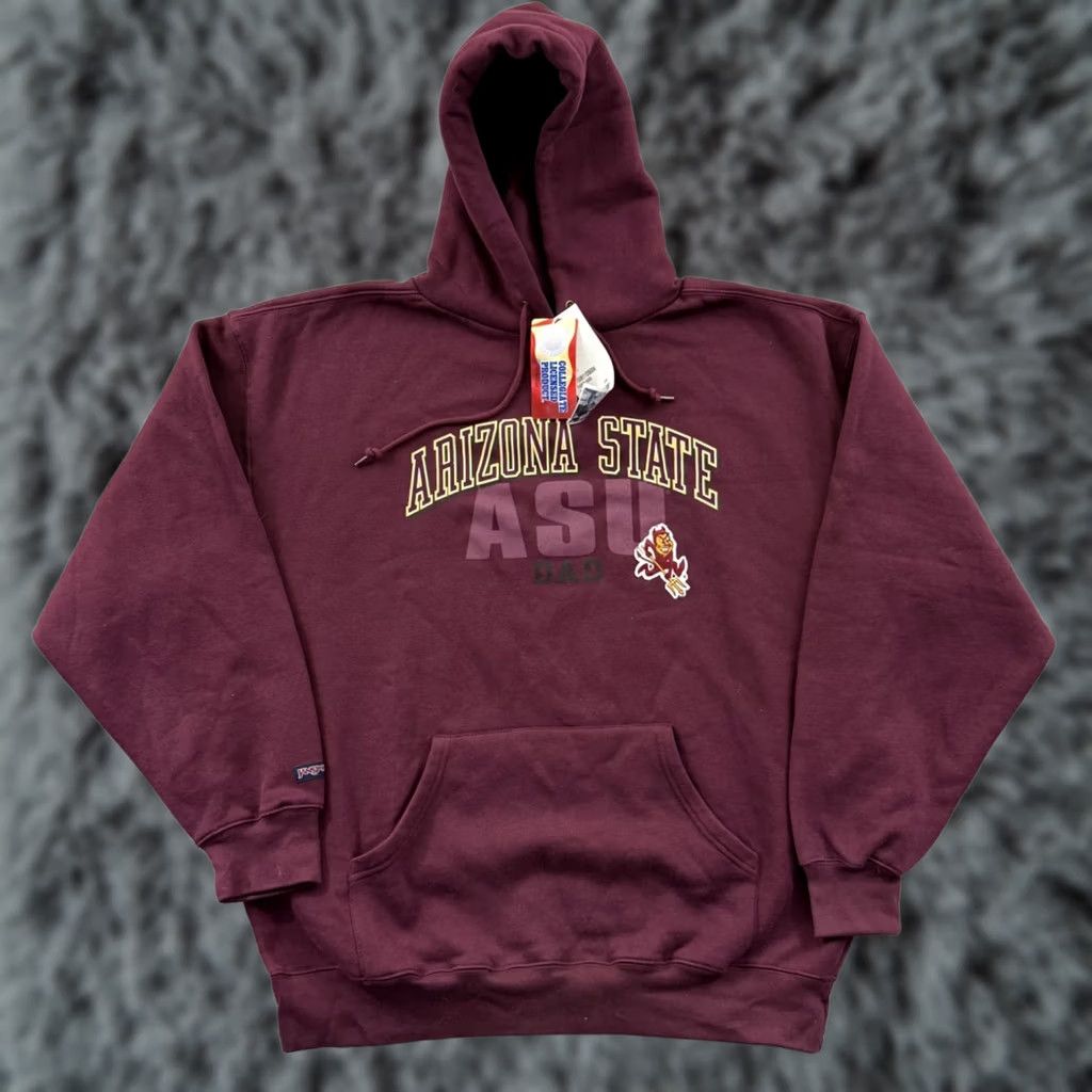 Jansport VINTAGE Jansport Hoodie Mens XL Red College Logo Sweatshirt NWT Size US XL / EU 56 / 4 - 1 Thumbnail