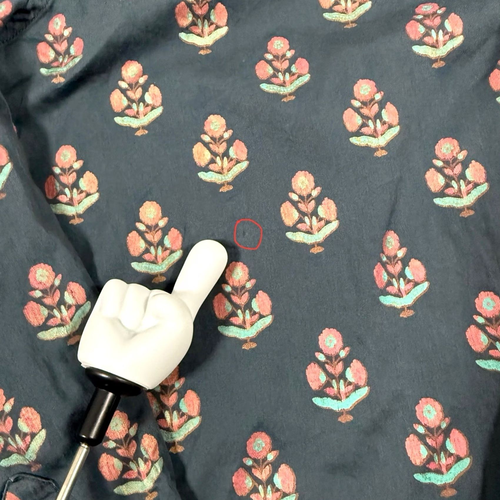 Vintage Perte D’ego Shirt XL Black Floral Print Button-Up Long Sleeve Men’s Regular Fit Size 46R - 6 Thumbnail