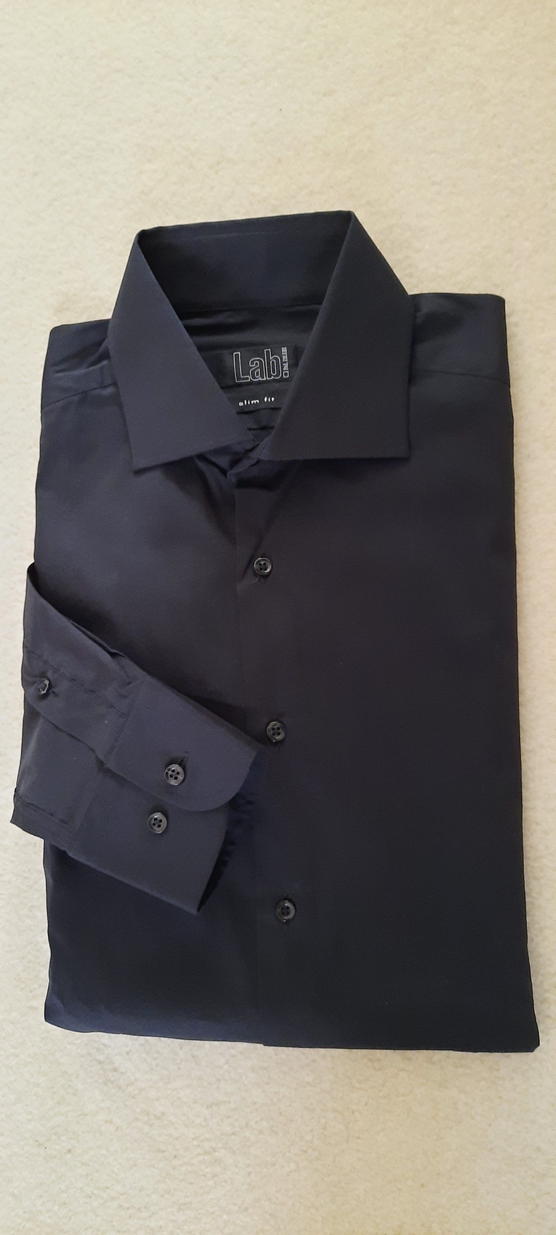 Pal Zileri Lab PAL ZILERI Long Sleeve Shirt, Black, Size 16/41 Size US L / EU 52-54 / 3 - 1 Thumbnail
