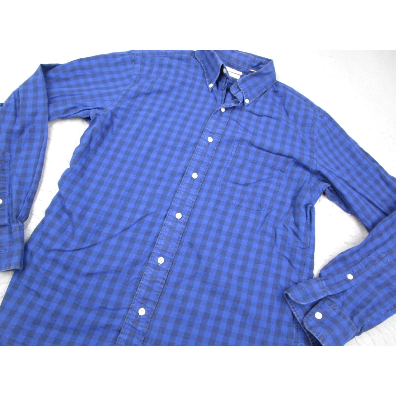 Vintage Unionmade Shirt Mens Medium Blue Check Flannel Button Up Long Sleeve Made USA Size US M / EU 48-50 / 2 - 2 Thumbnail